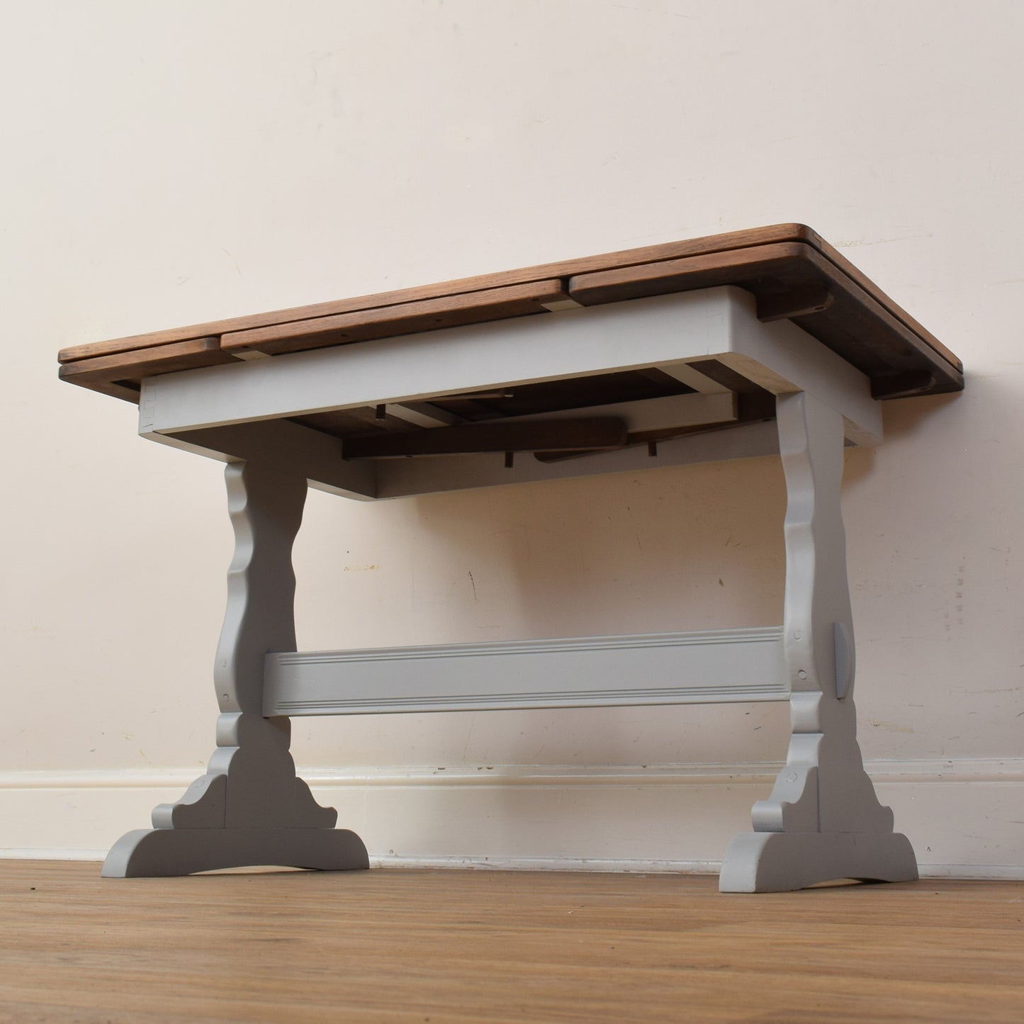 Painted Extendable Table And Four Chairs