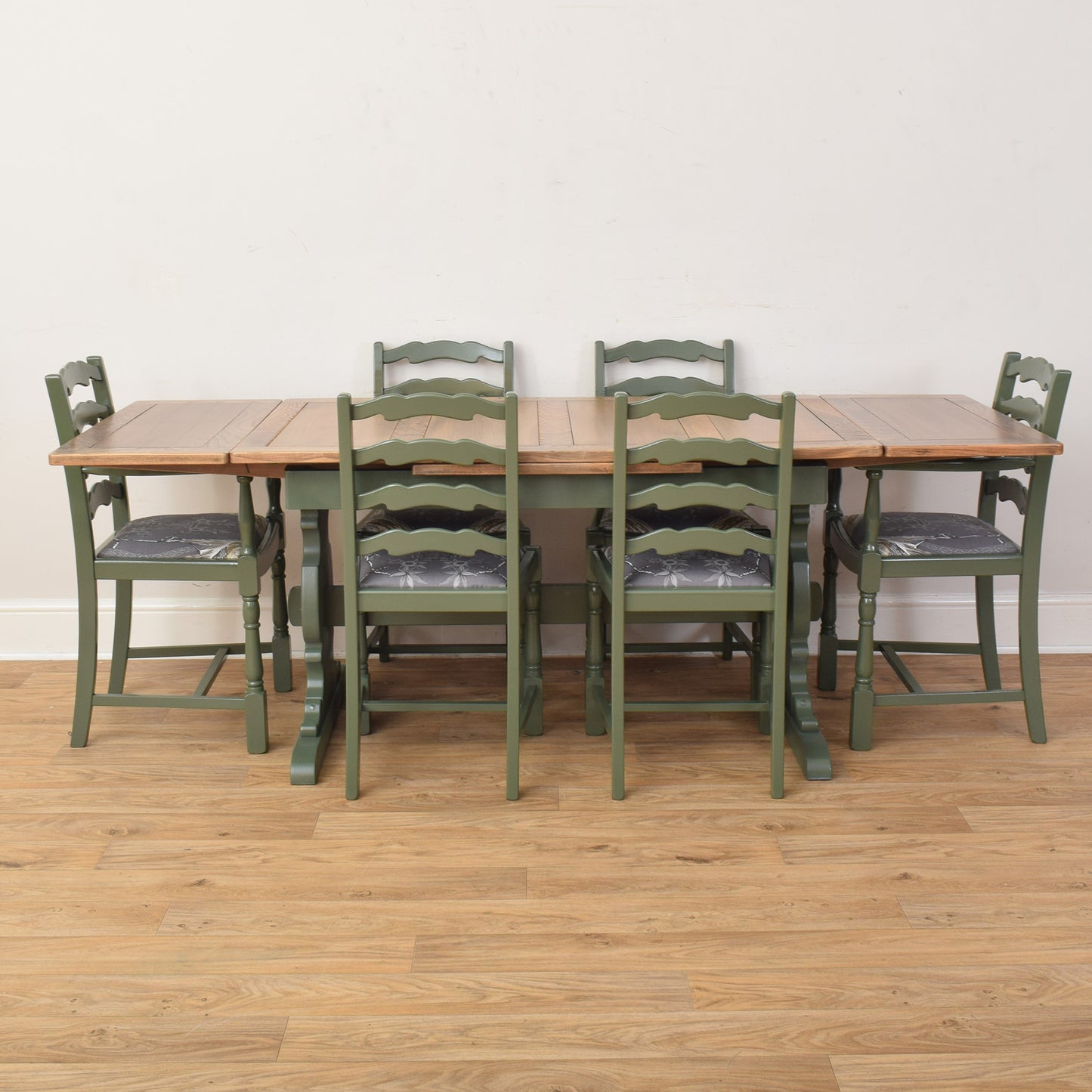 Painted Table And Six Chairs