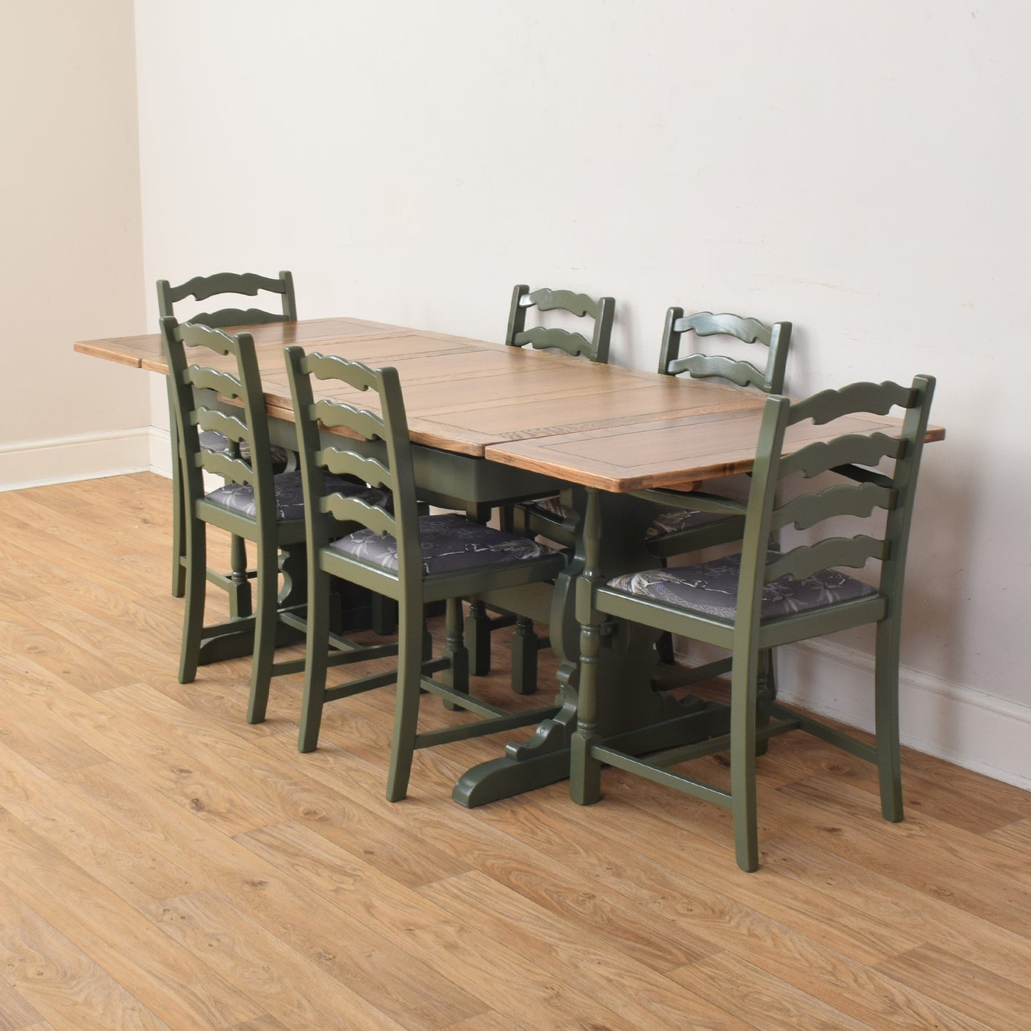 Painted Table And Six Chairs