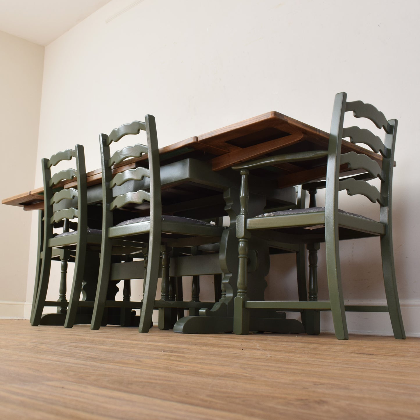 Painted Table And Six Chairs