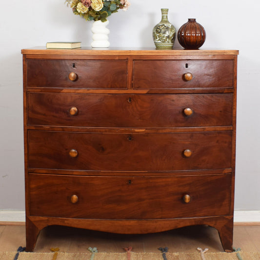 Bow-Fronted Mahogany Chest of Drawers