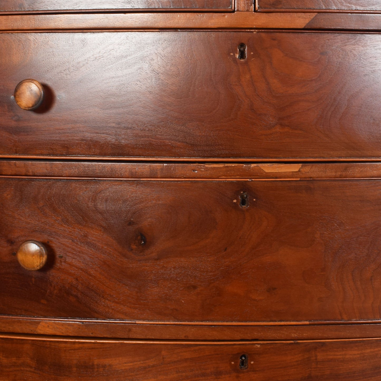 Bow-Fronted Mahogany Chest of Drawers