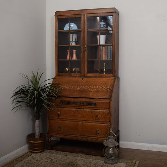 Restored Oak Bureau Bookcase