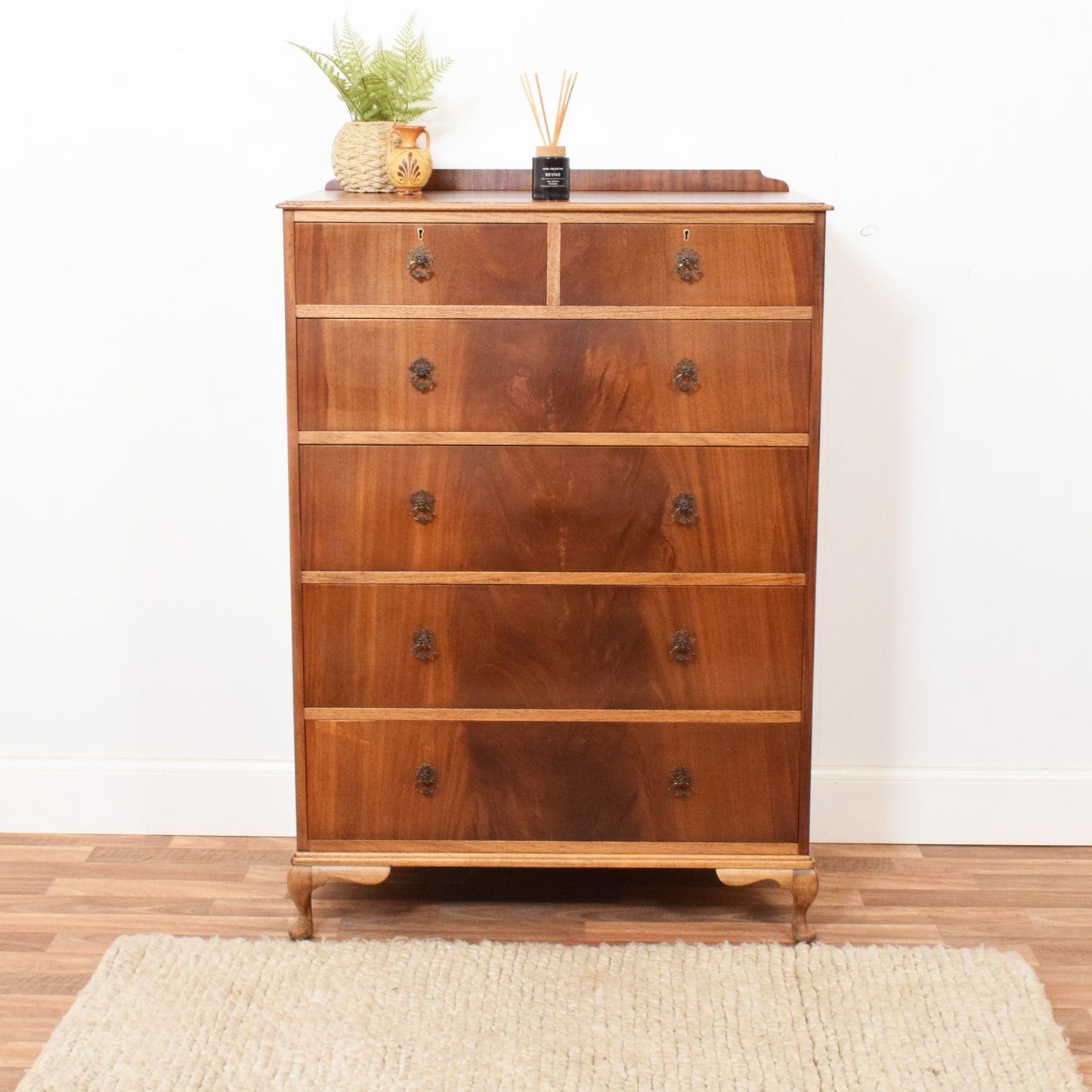 Flamed Mahogany Chest of Drawers