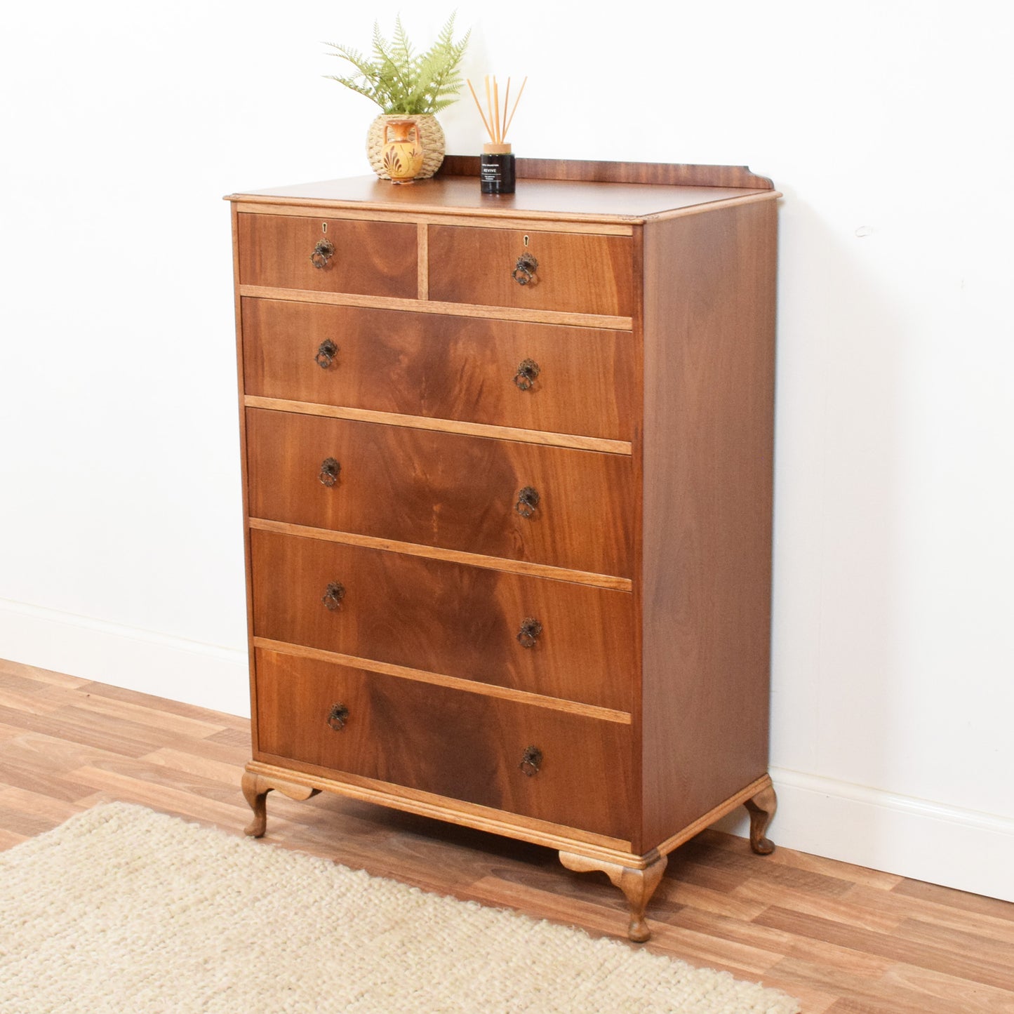 Flamed Mahogany Chest of Drawers