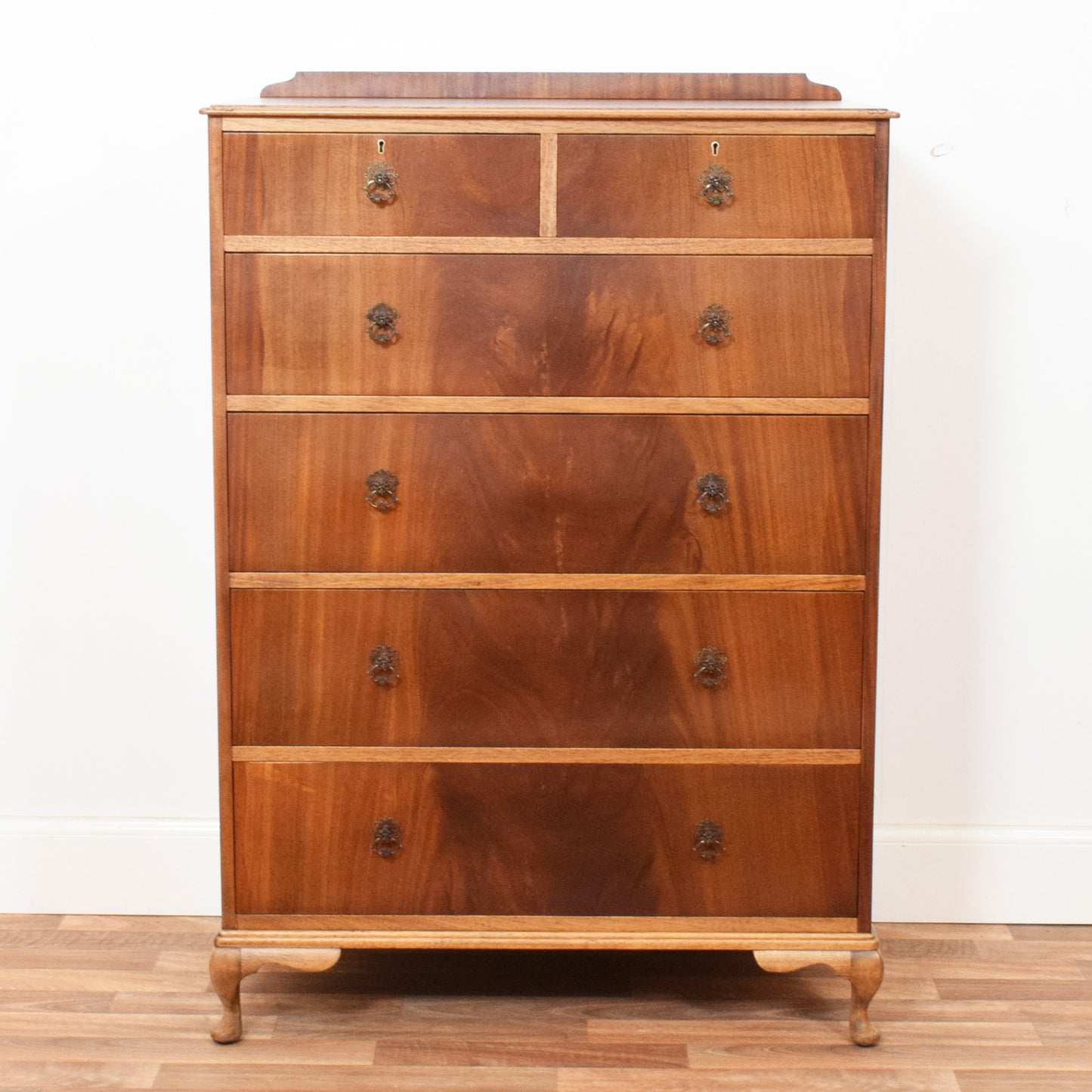 Flamed Mahogany Chest of Drawers