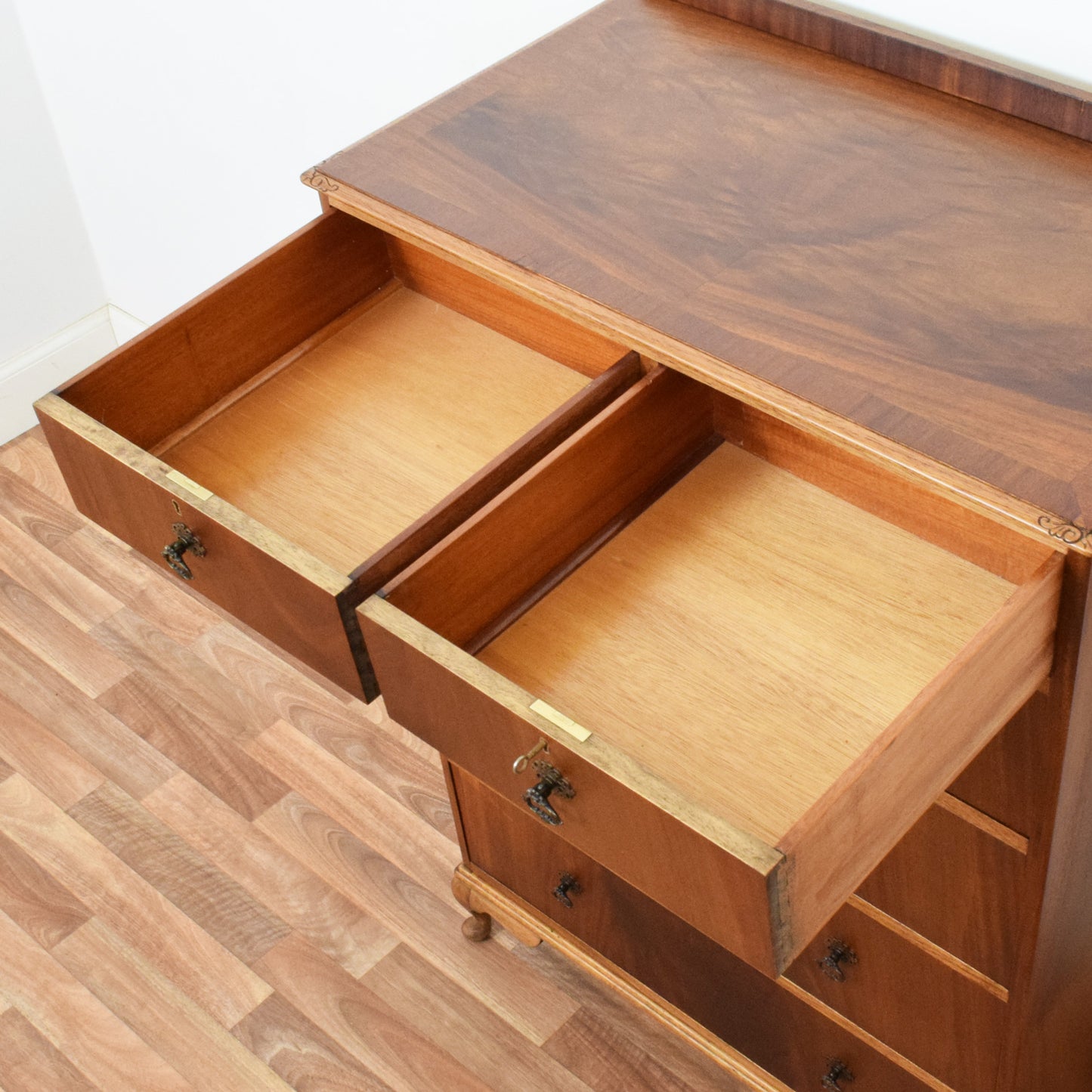 Flamed Mahogany Chest of Drawers
