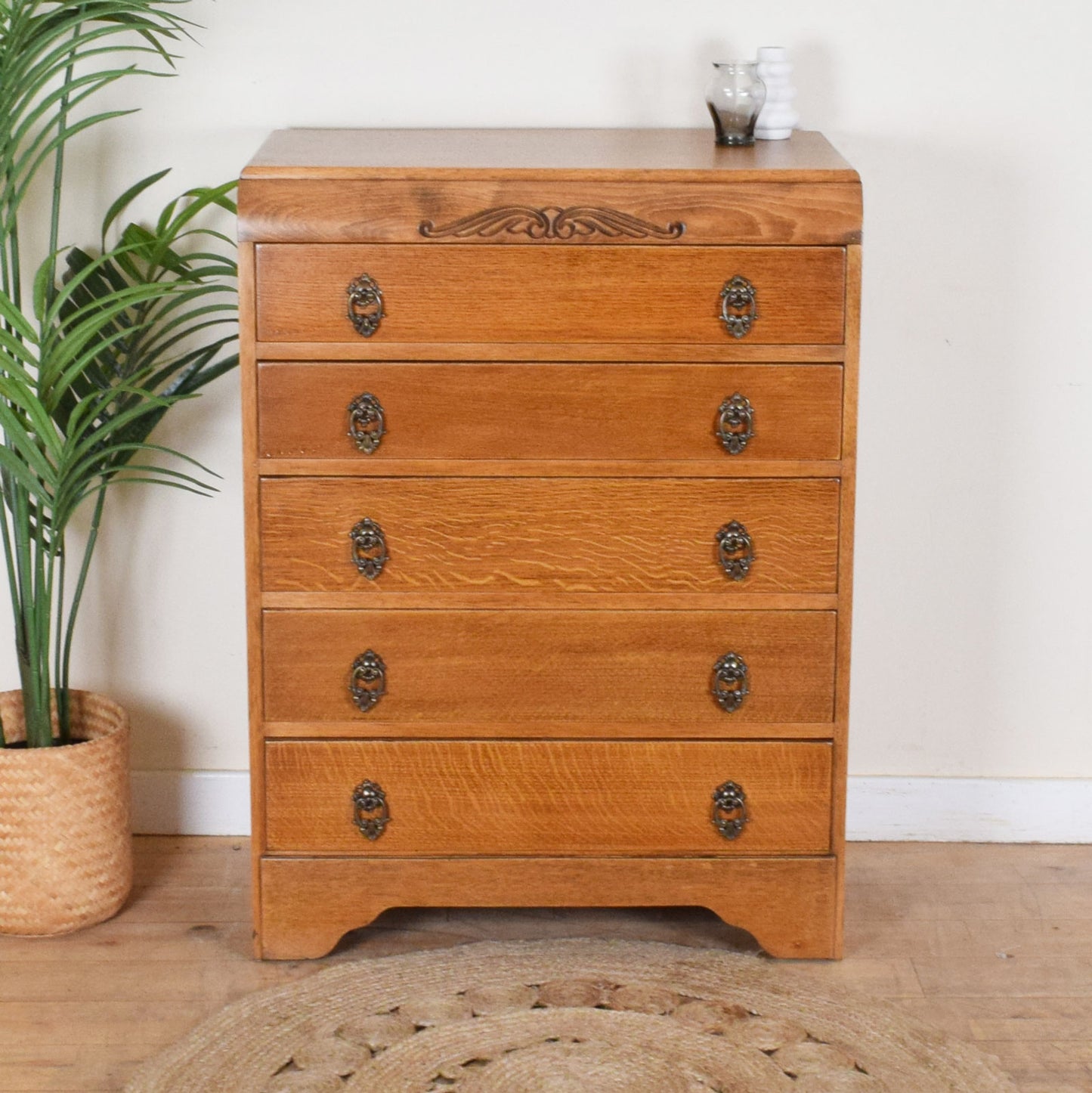 Restored Oak Chest of Drawers