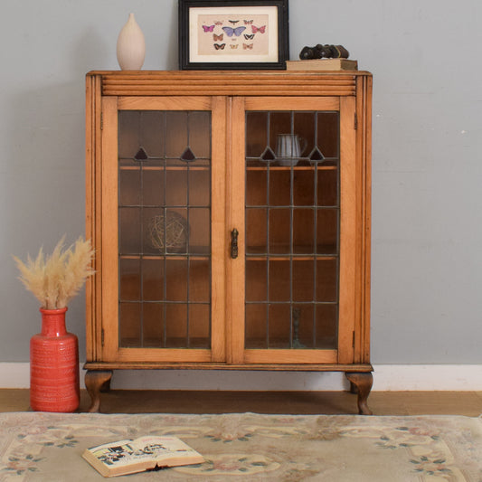 Glazed Oak Display Cabinet