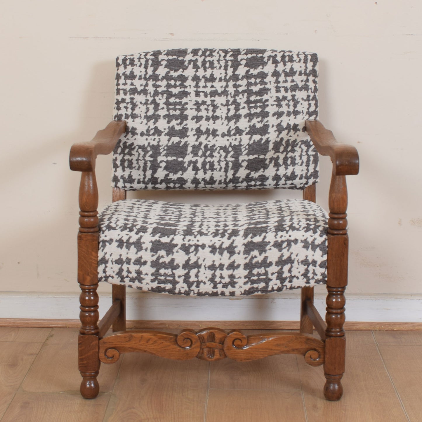 Upholstered Oak Childs Chair