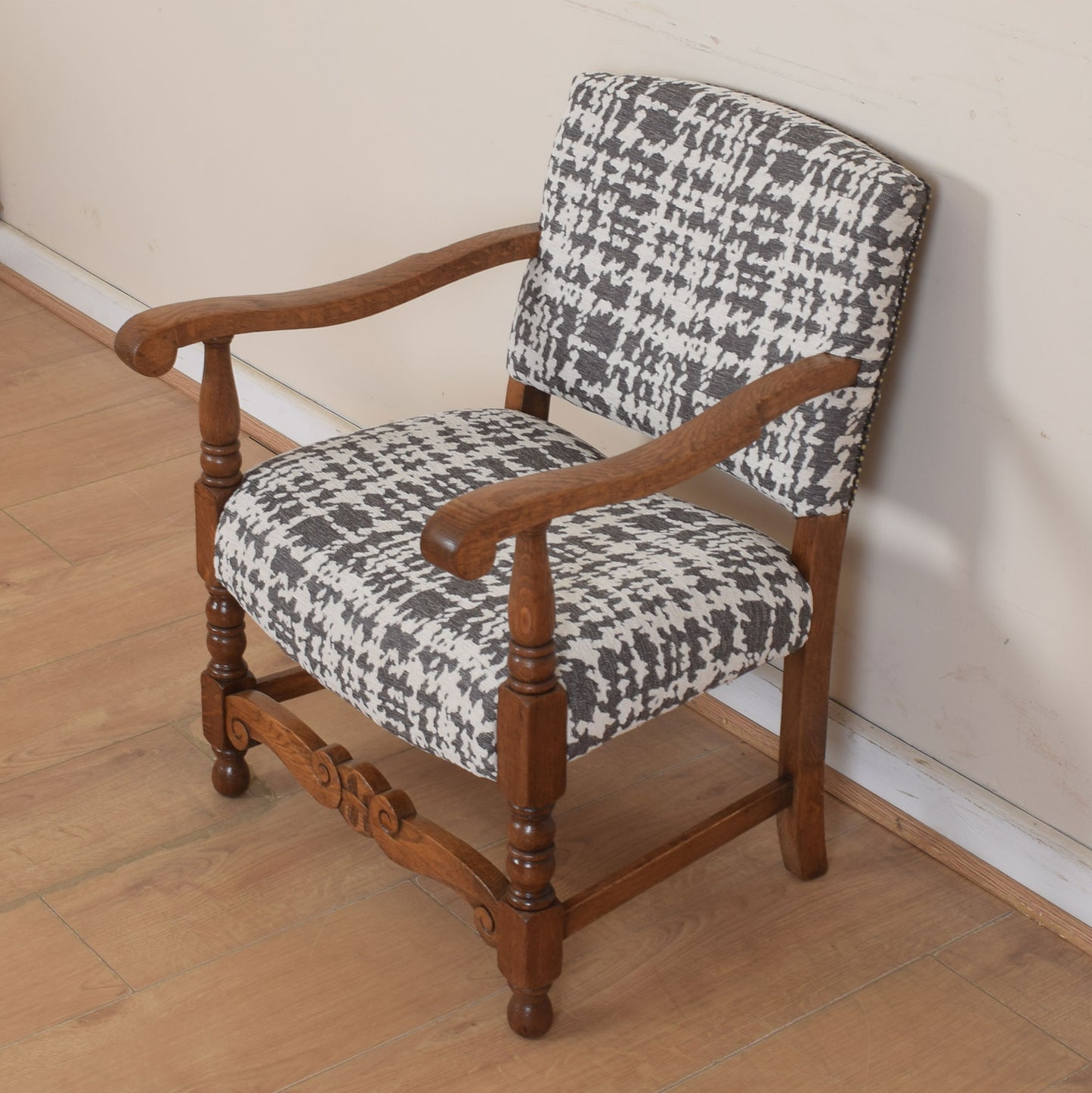 Upholstered Oak Childs Chair