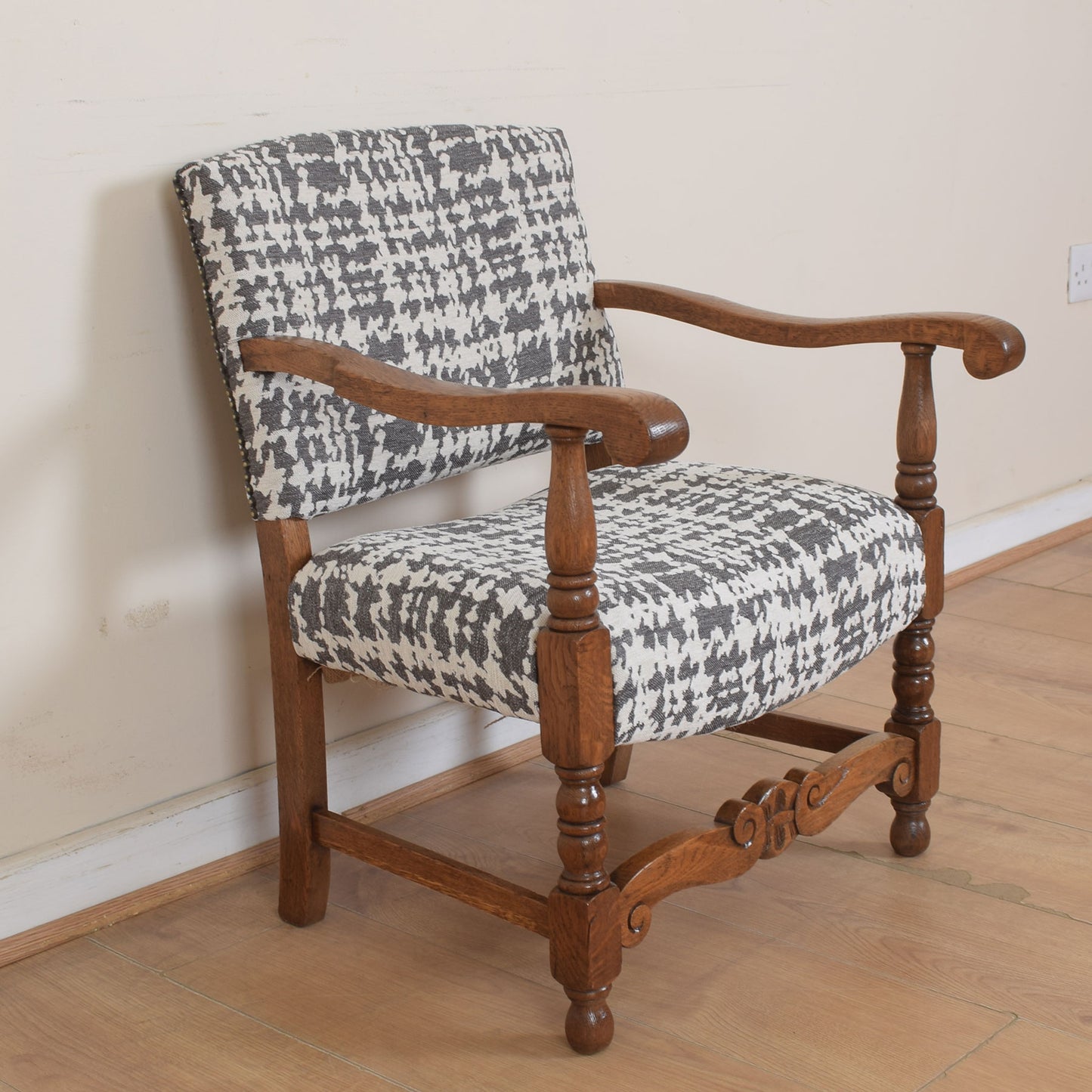 Upholstered Oak Childs Chair