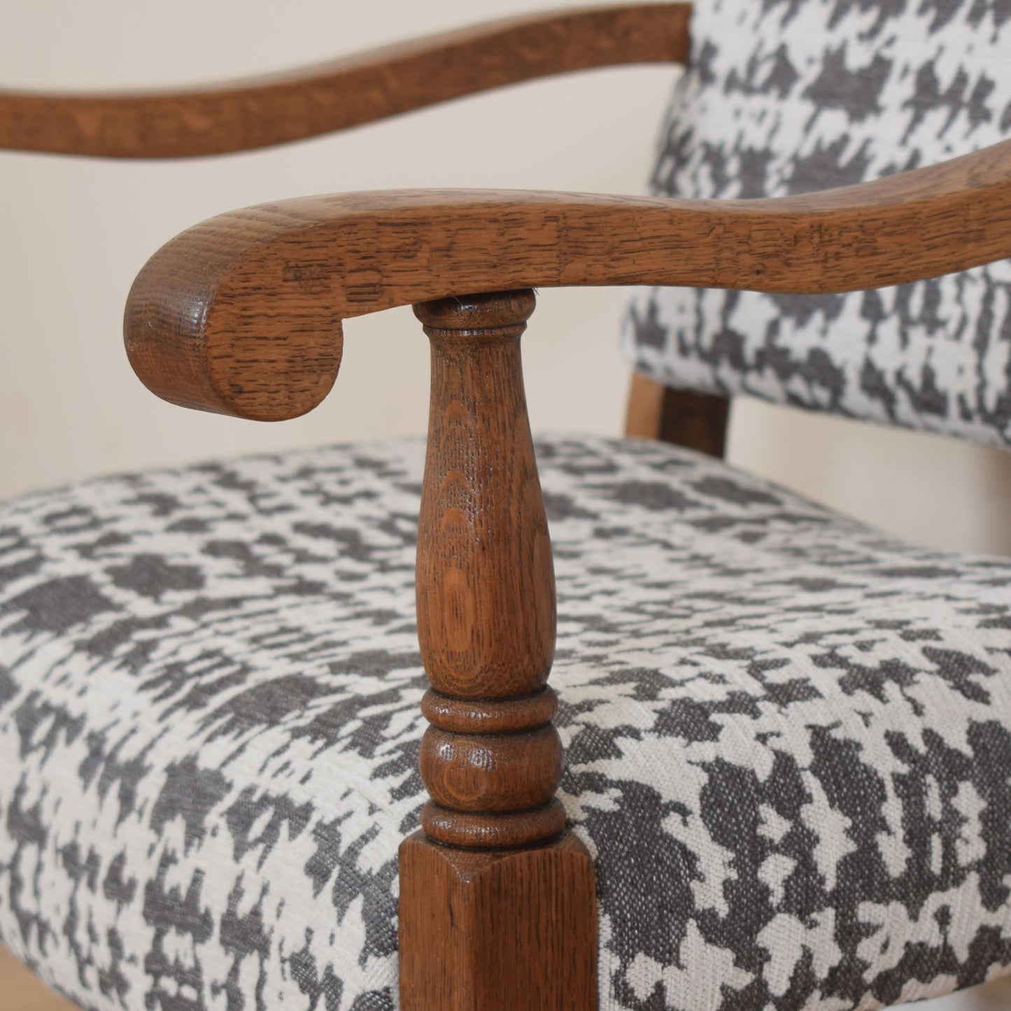 Upholstered Oak Childs Chair