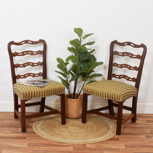 Pair of Decorative Mahogany Chairs