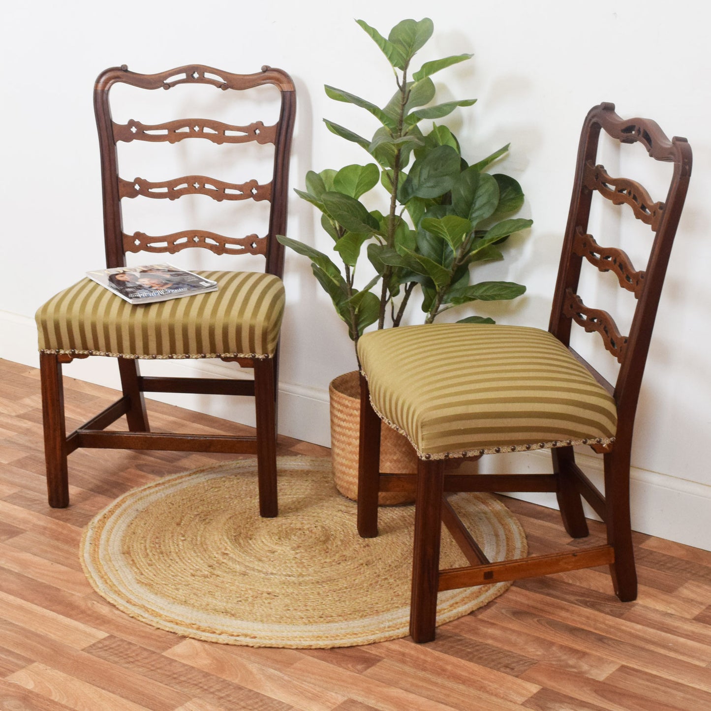 Pair of Decorative Mahogany Chairs