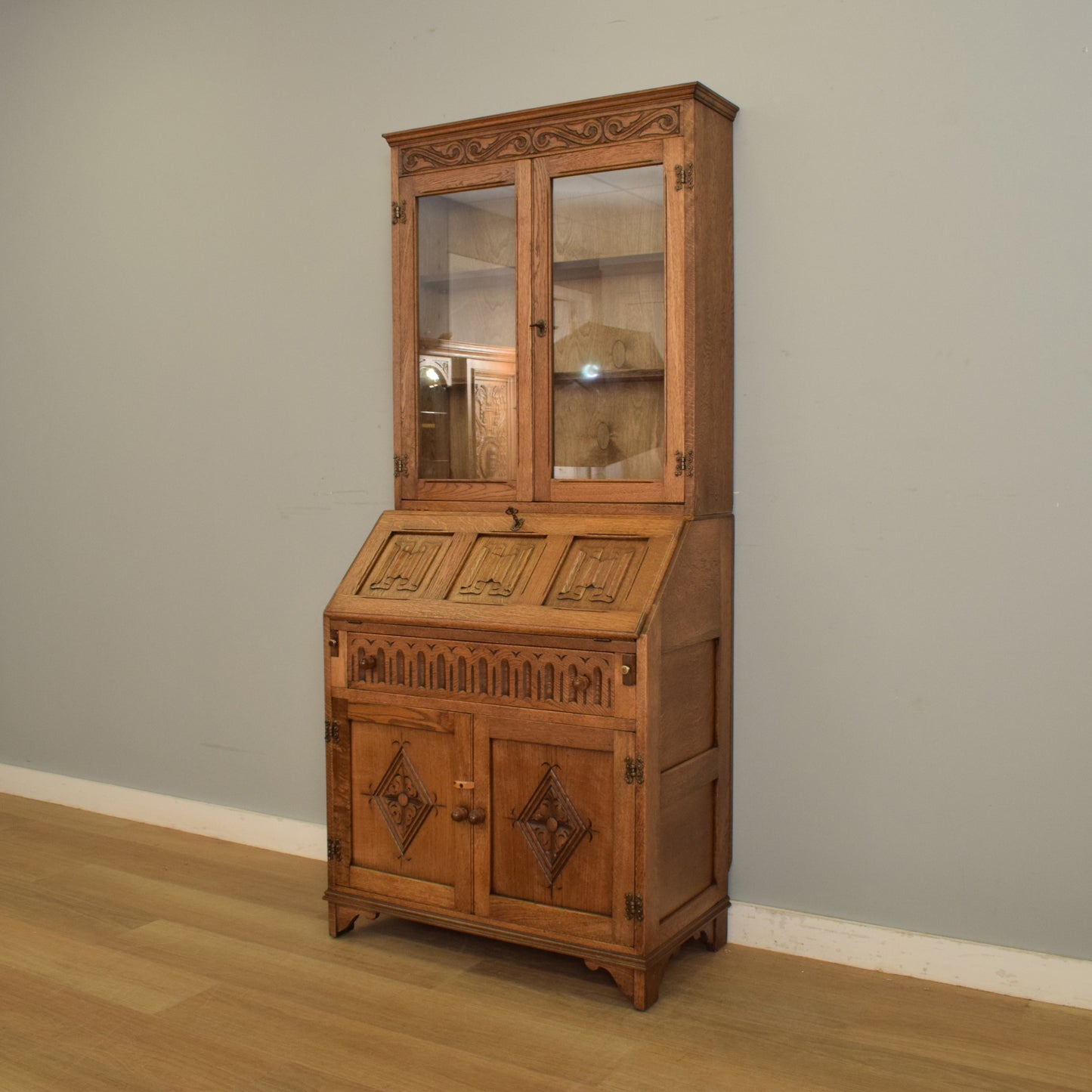 Oak Jaycee Bureau Bookcase