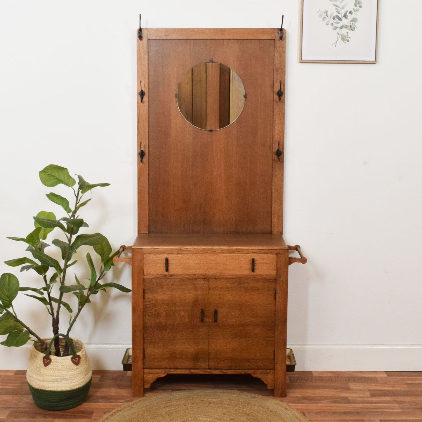Restored Oak Hall Stand