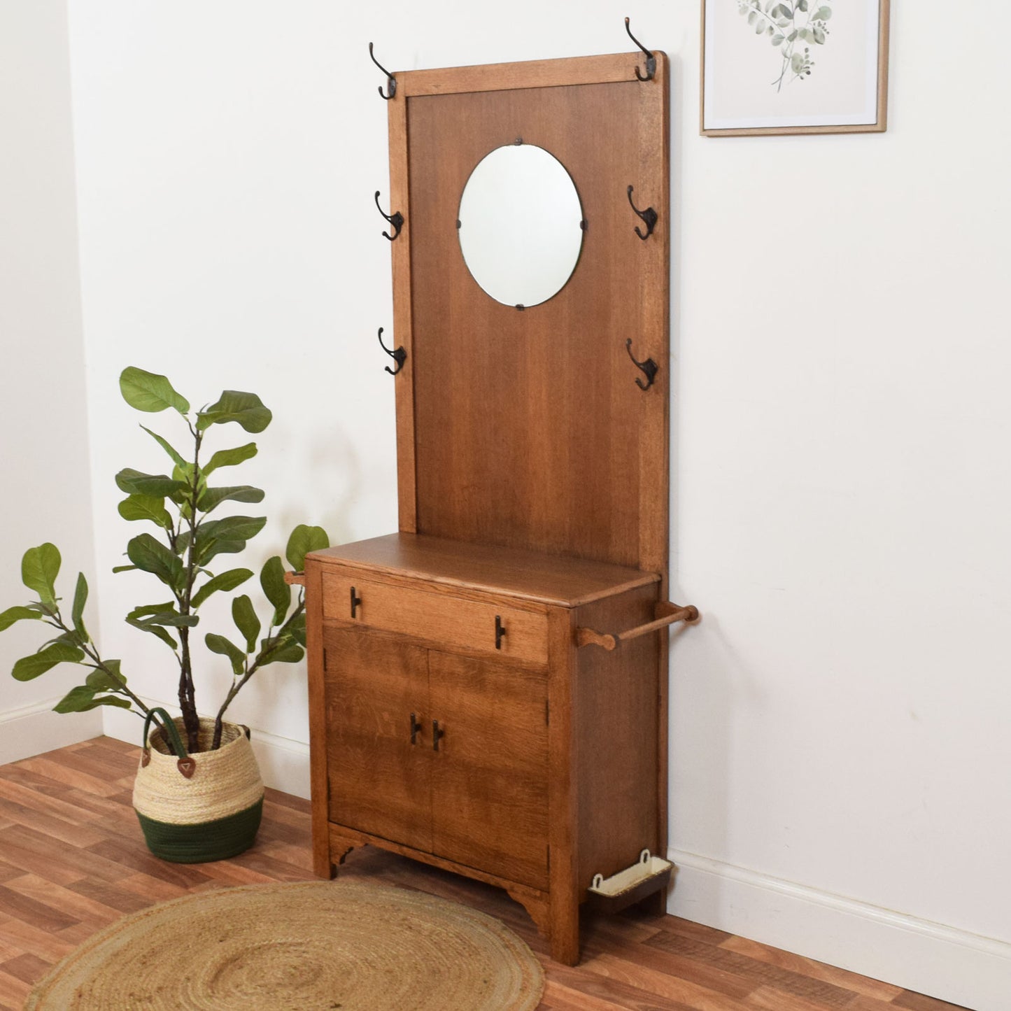 Restored Oak Hall Stand