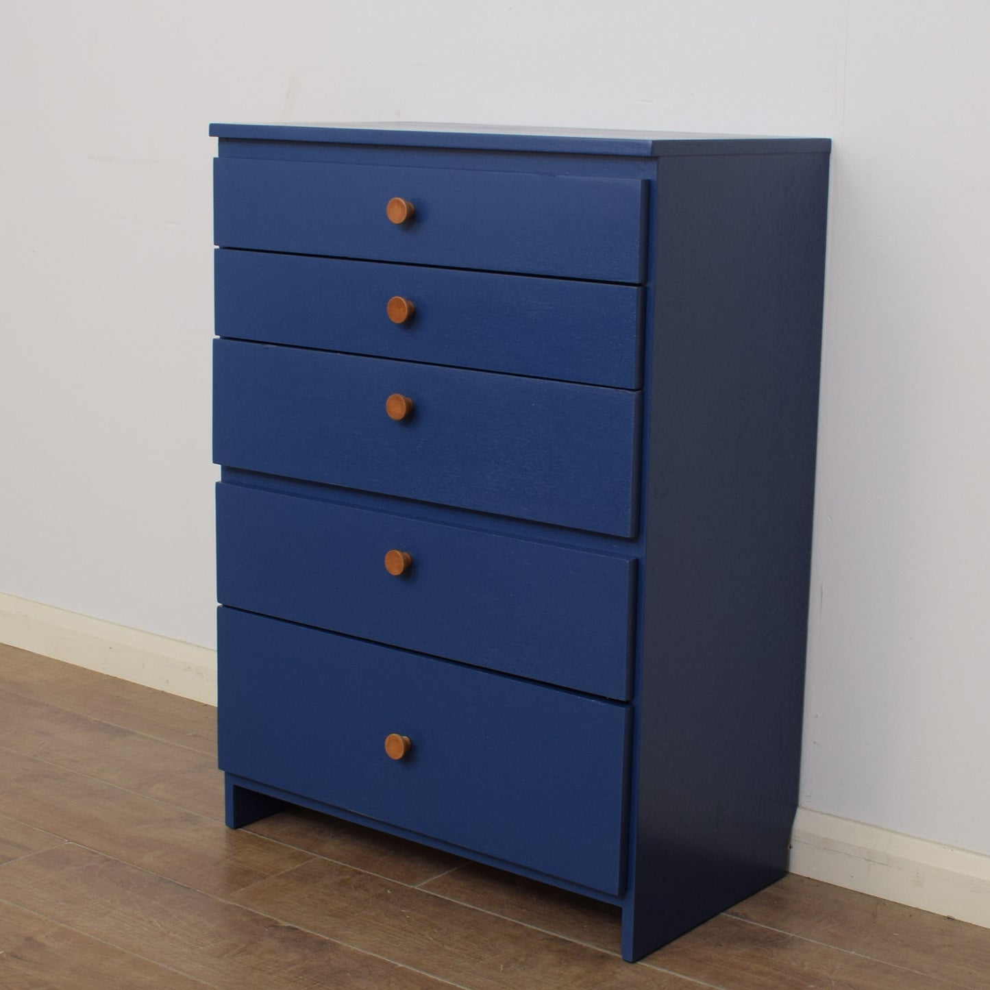 Painted Teak Veneer Chest of Drawers
