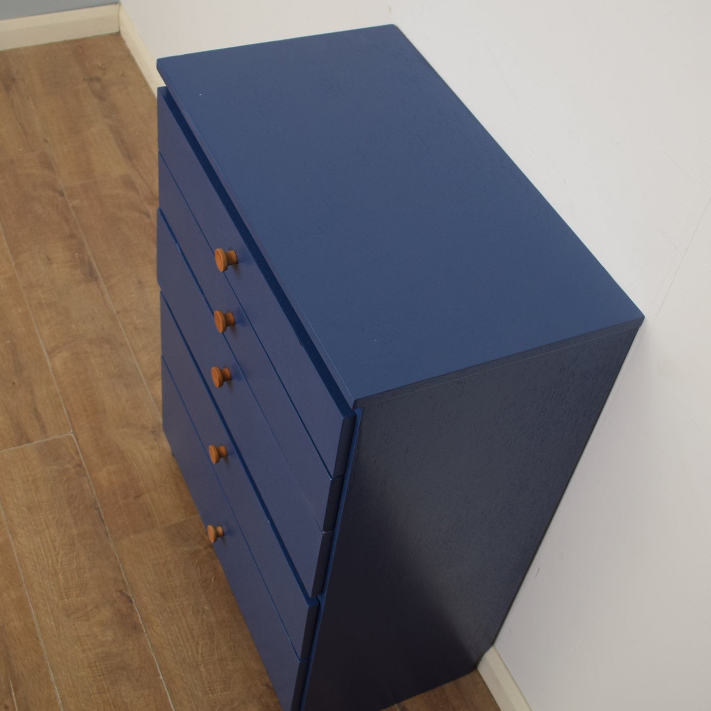 Painted Teak Veneer Chest of Drawers