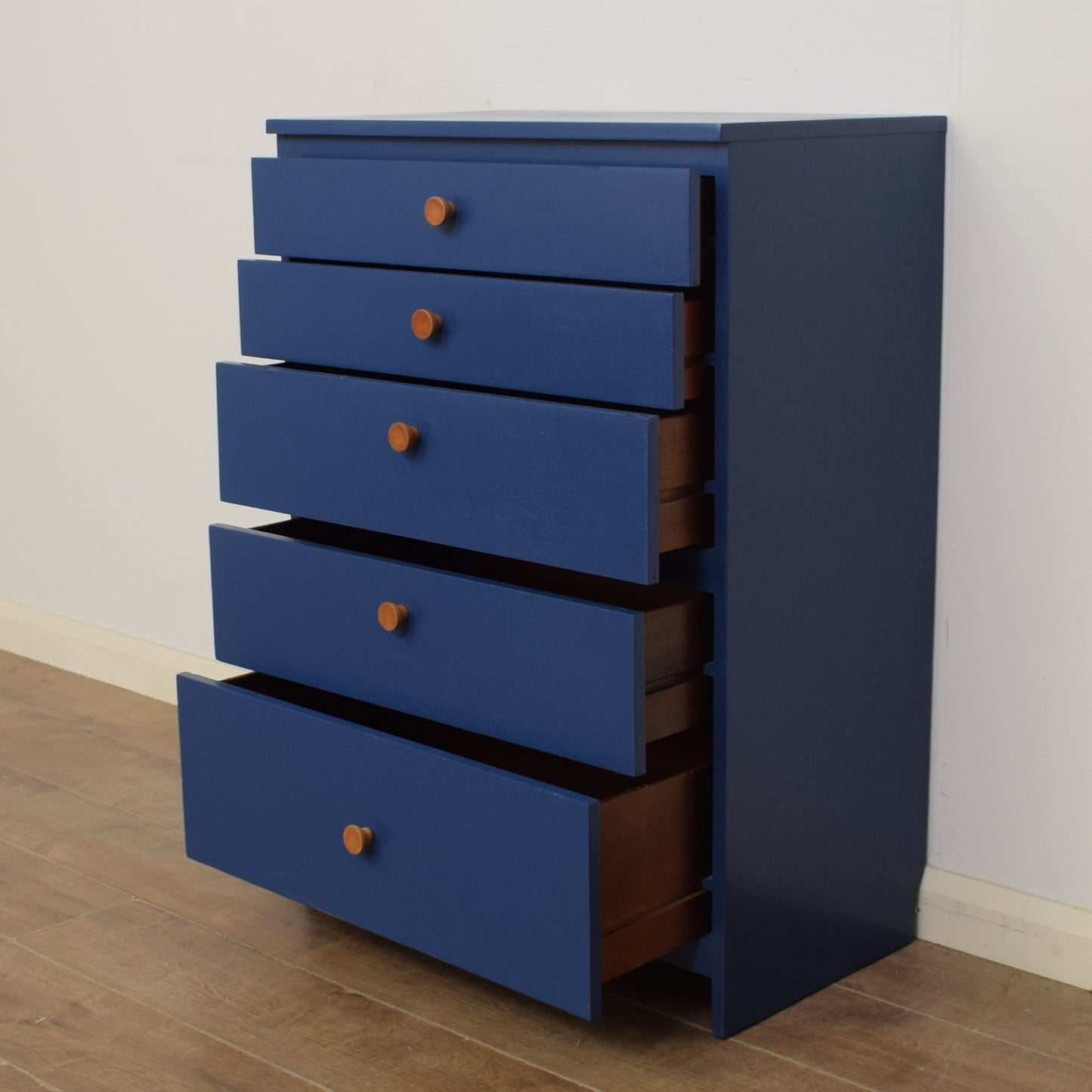 Painted Teak Veneer Chest of Drawers