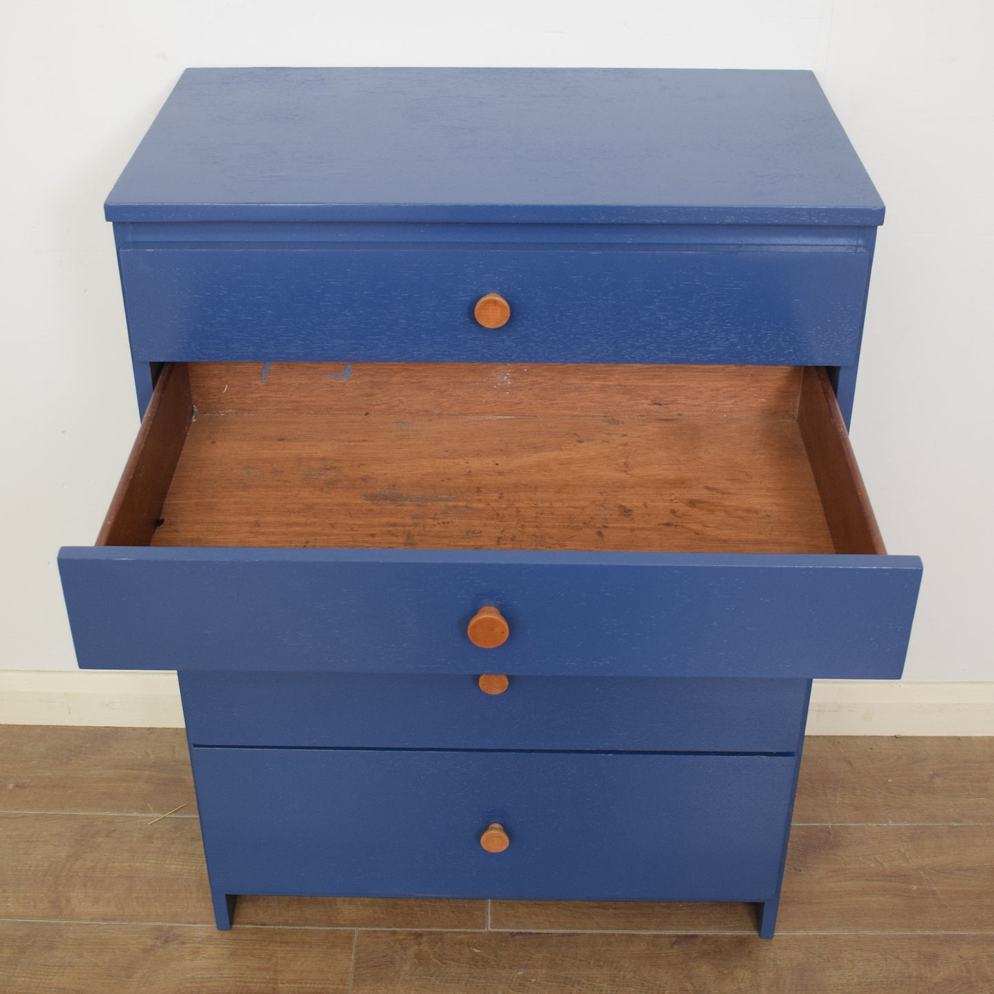 Painted Teak Veneer Chest of Drawers