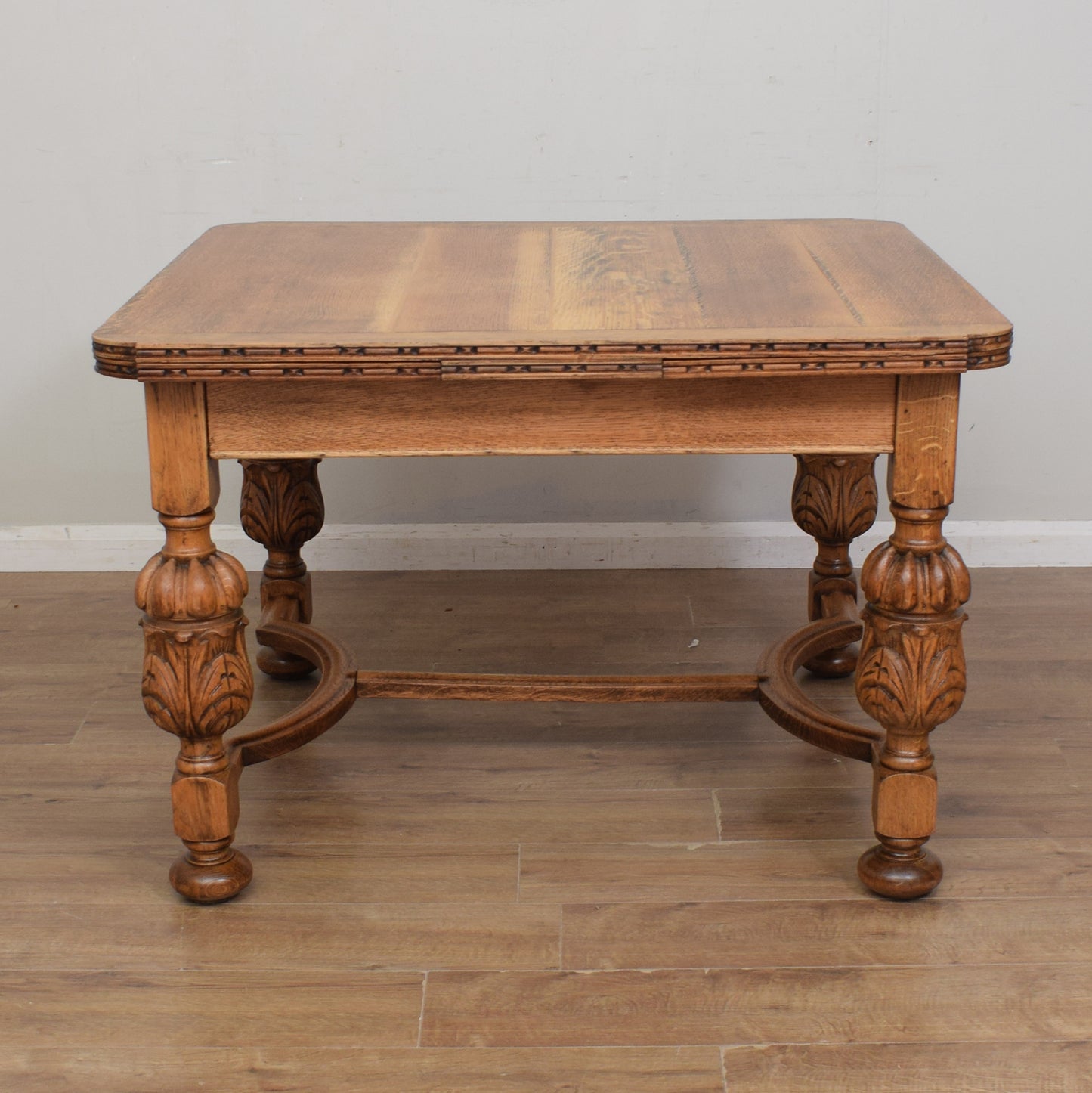 Restored Vintage Draw-Leaf Table And Four Chairs