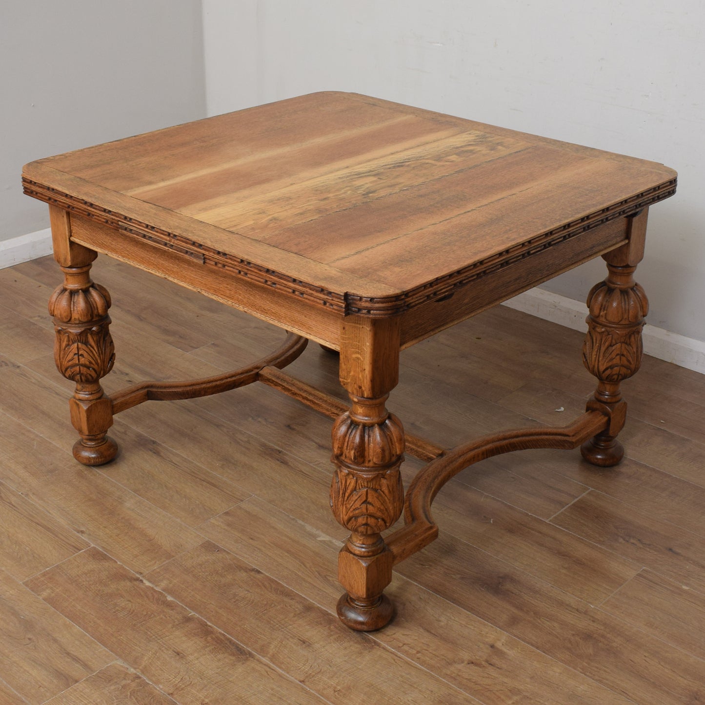 Restored Vintage Draw-Leaf Table And Four Chairs