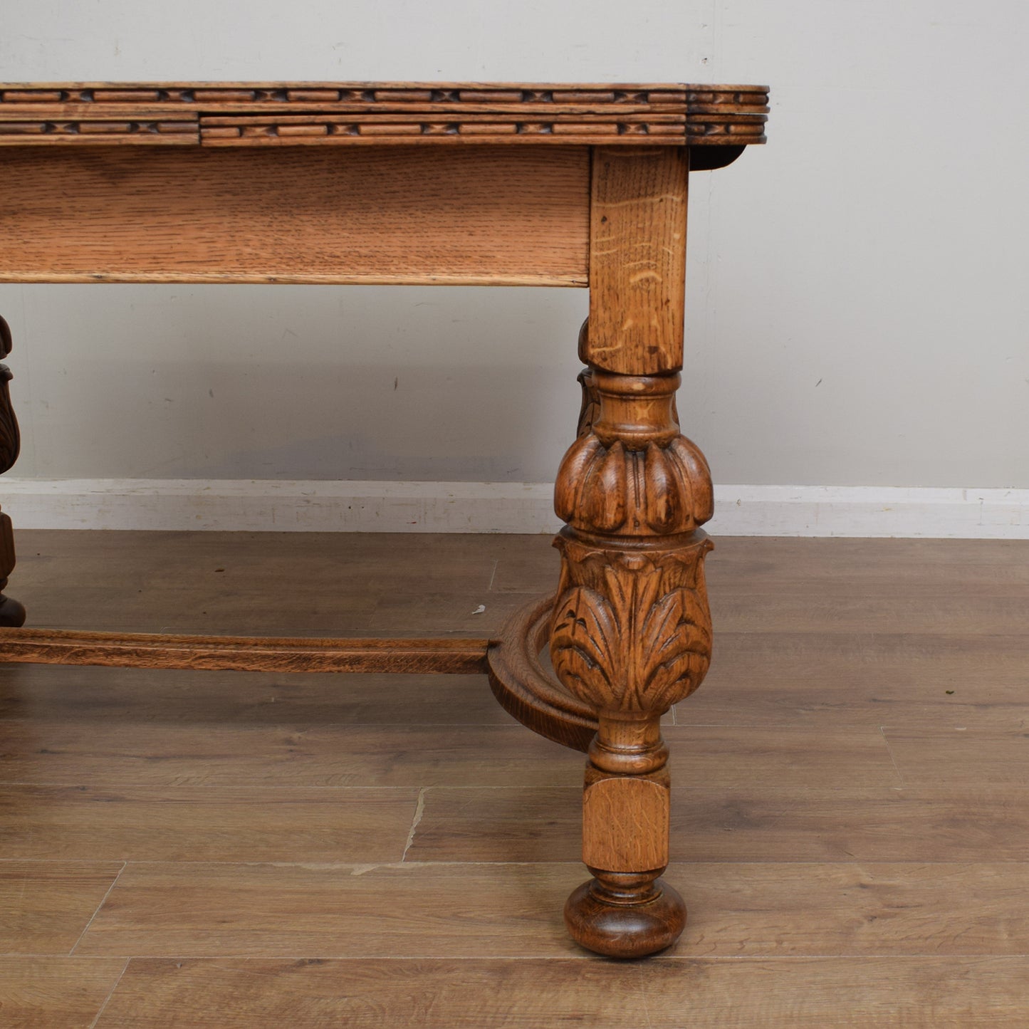 Restored Vintage Draw-Leaf Table And Four Chairs