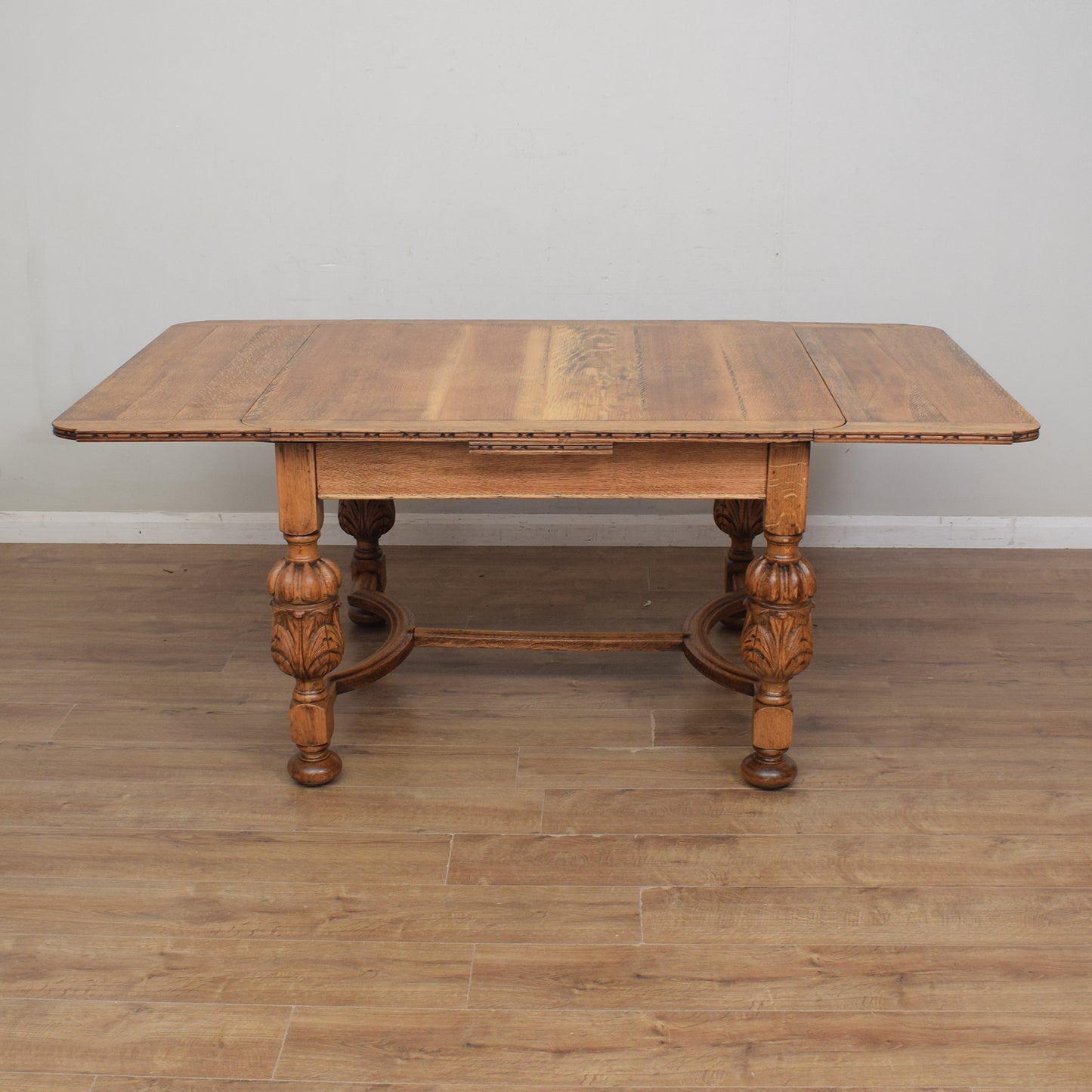 Restored Vintage Draw-Leaf Table And Four Chairs