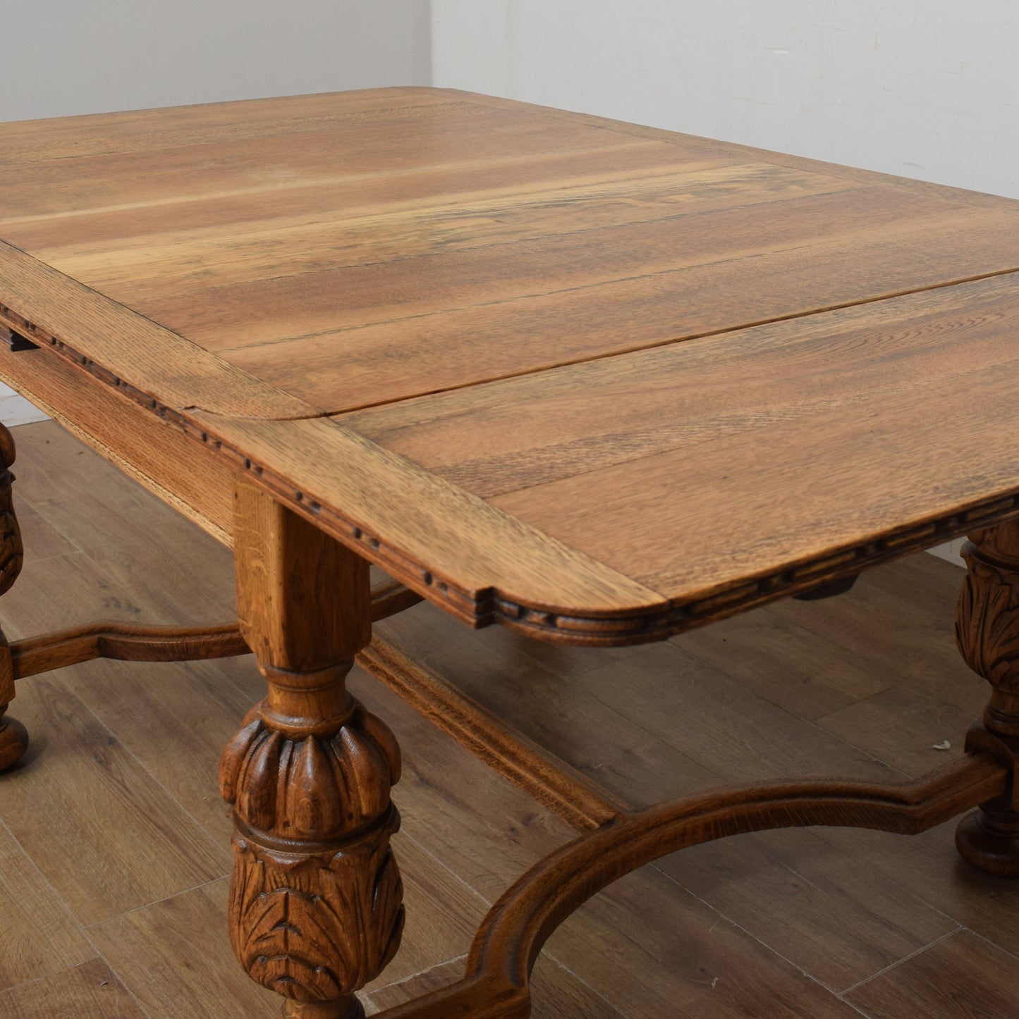 Restored Vintage Draw-Leaf Table And Four Chairs