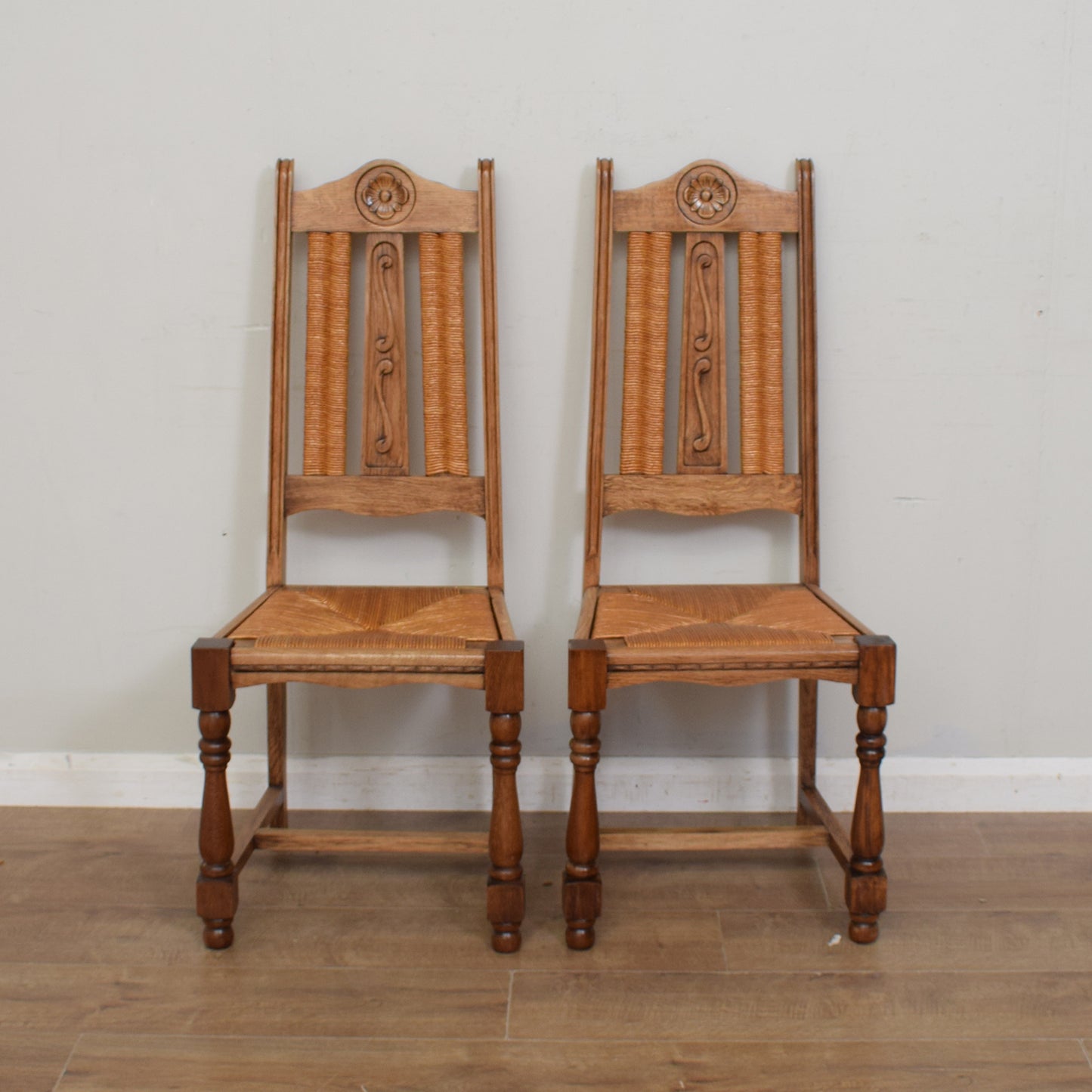 Restored Vintage Draw-Leaf Table And Four Chairs