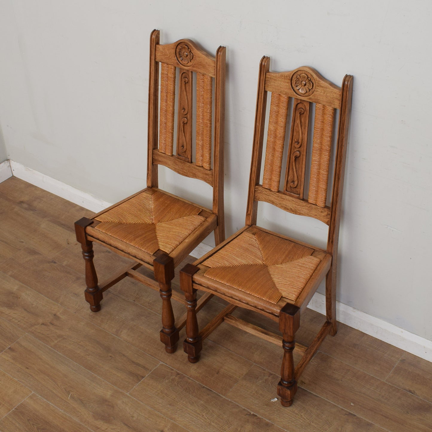 Restored Vintage Draw-Leaf Table And Four Chairs