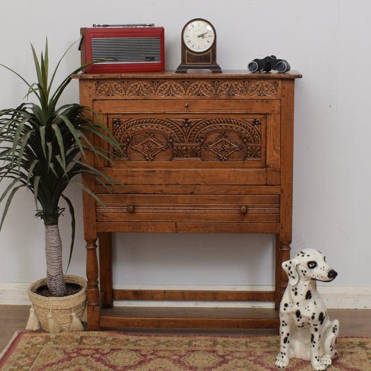 Vintage Oak Drinks Cabinet