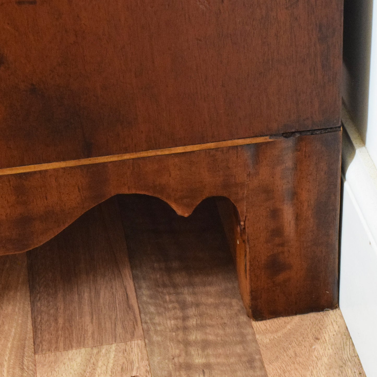 Rustic Bow Fronted Chest of Drawers
