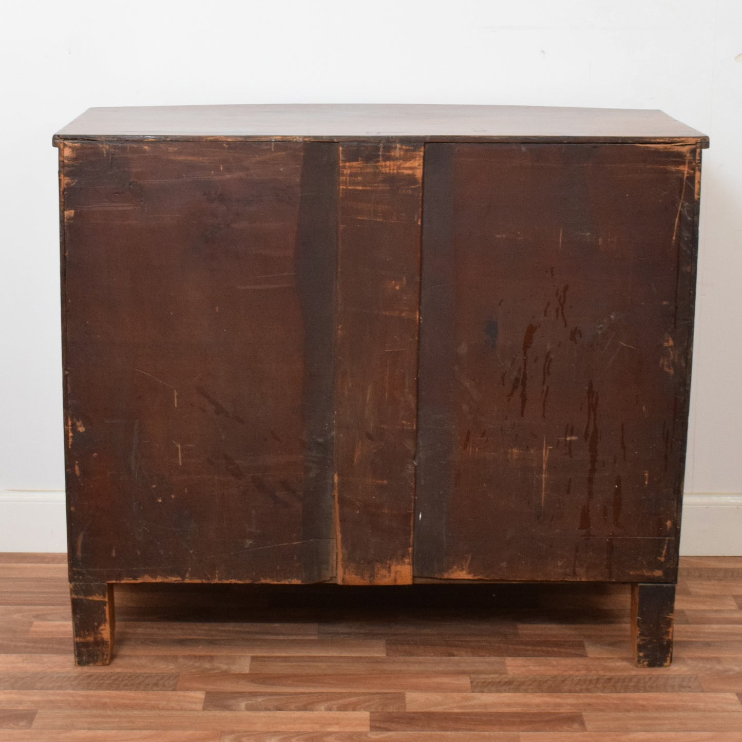 Rustic Bow Fronted Chest of Drawers