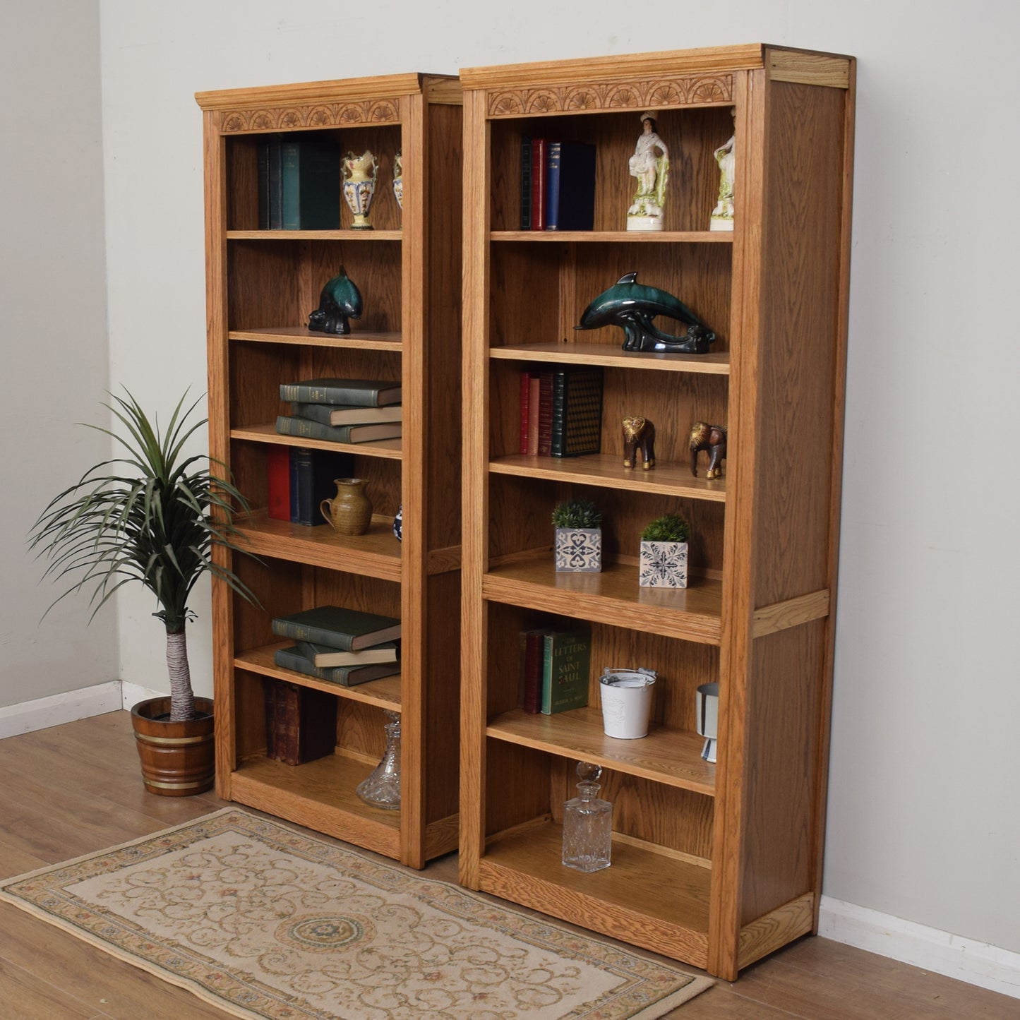 Pair of Oak Bookcases