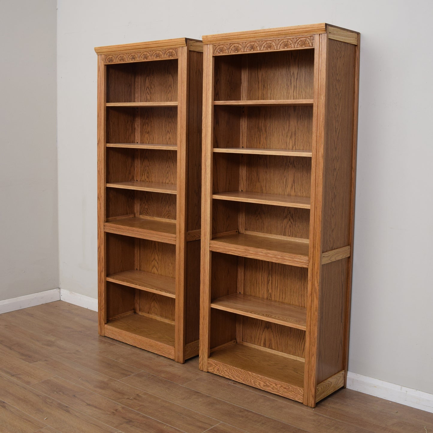 Pair of Oak Bookcases