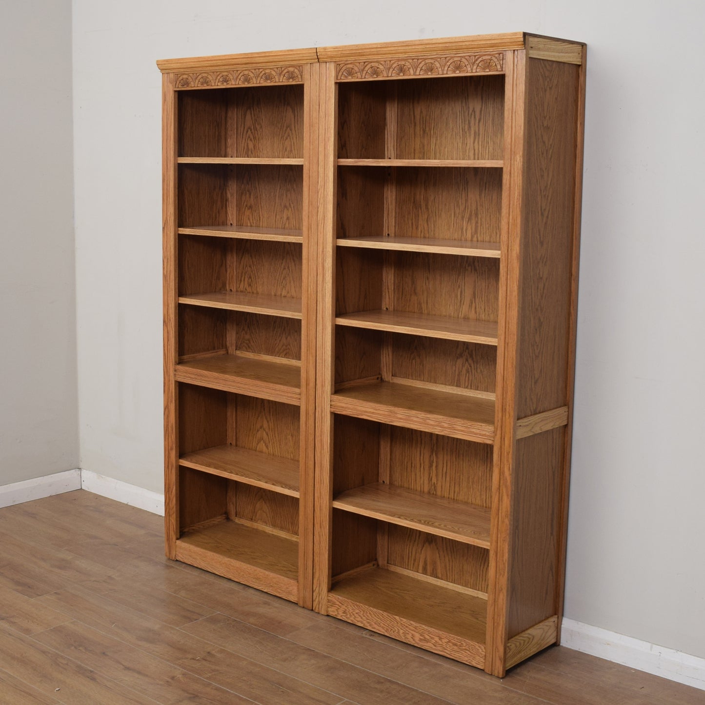 Pair of Oak Bookcases