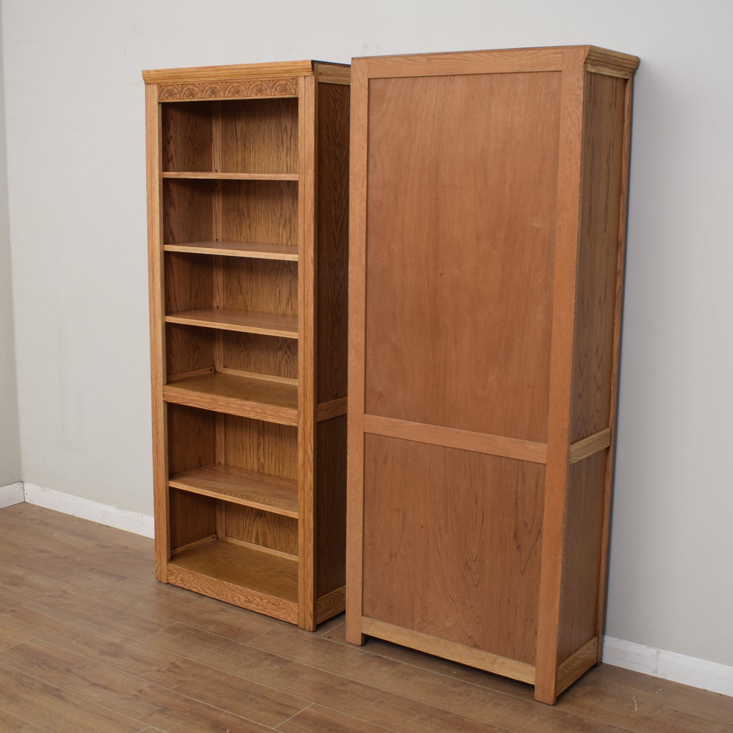 Pair of Oak Bookcases