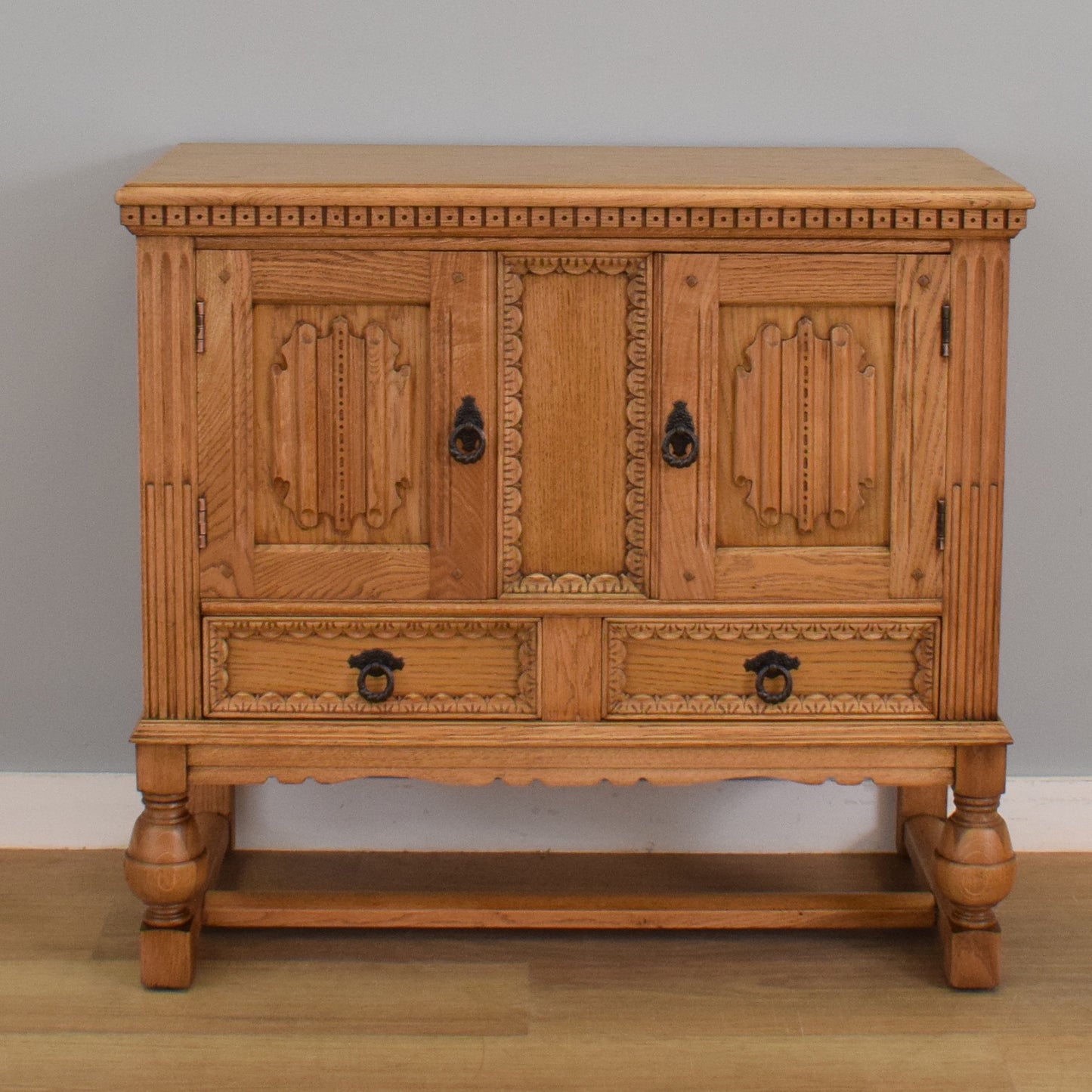 Carved Linenfold Sideboard