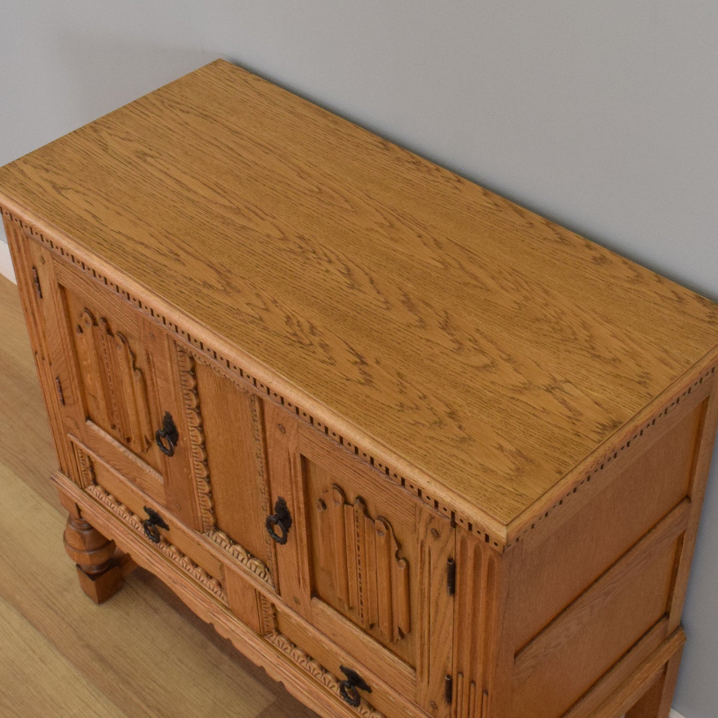 Carved Linenfold Sideboard
