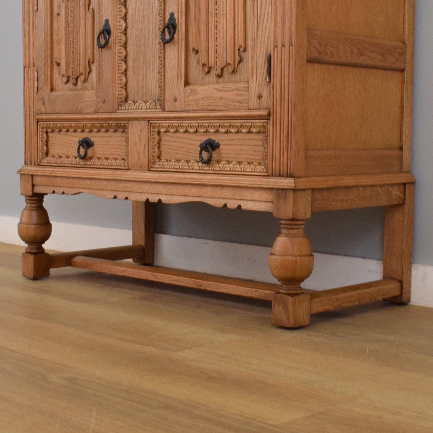 Carved Linenfold Sideboard