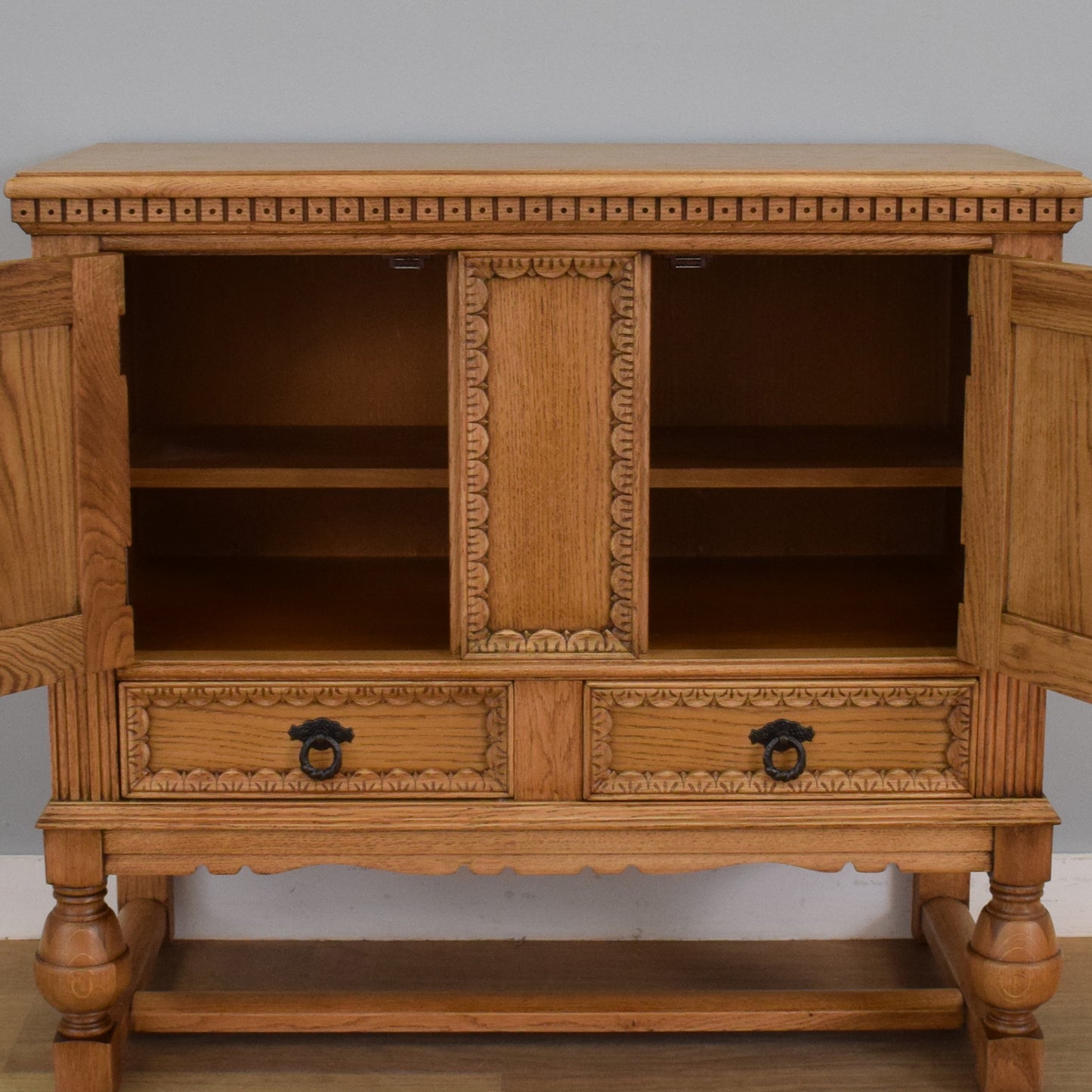 Carved Linenfold Sideboard