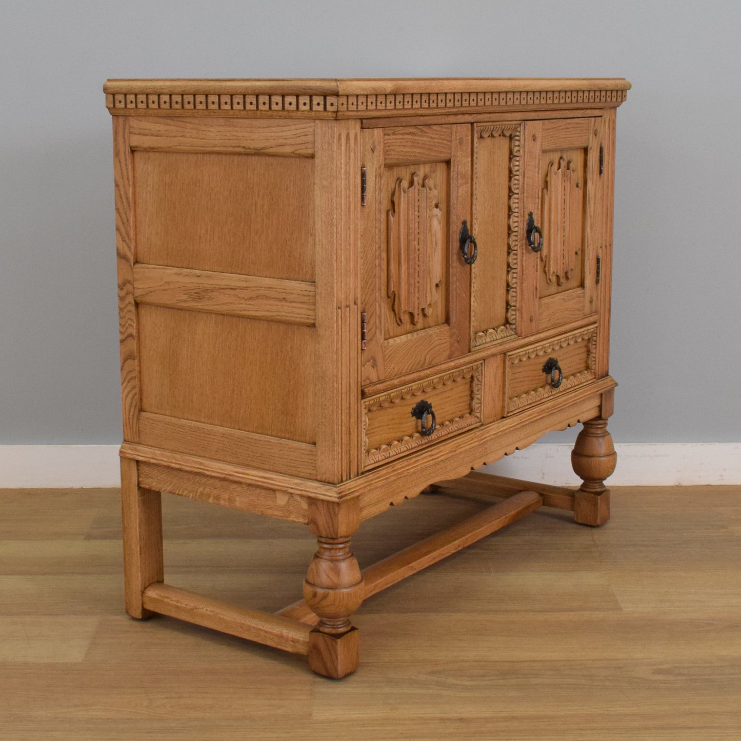 Carved Linenfold Sideboard