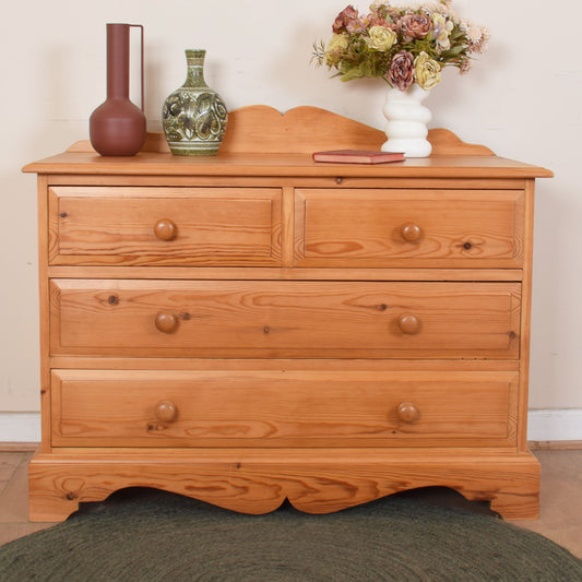 Low Pine Chest Of Drawers