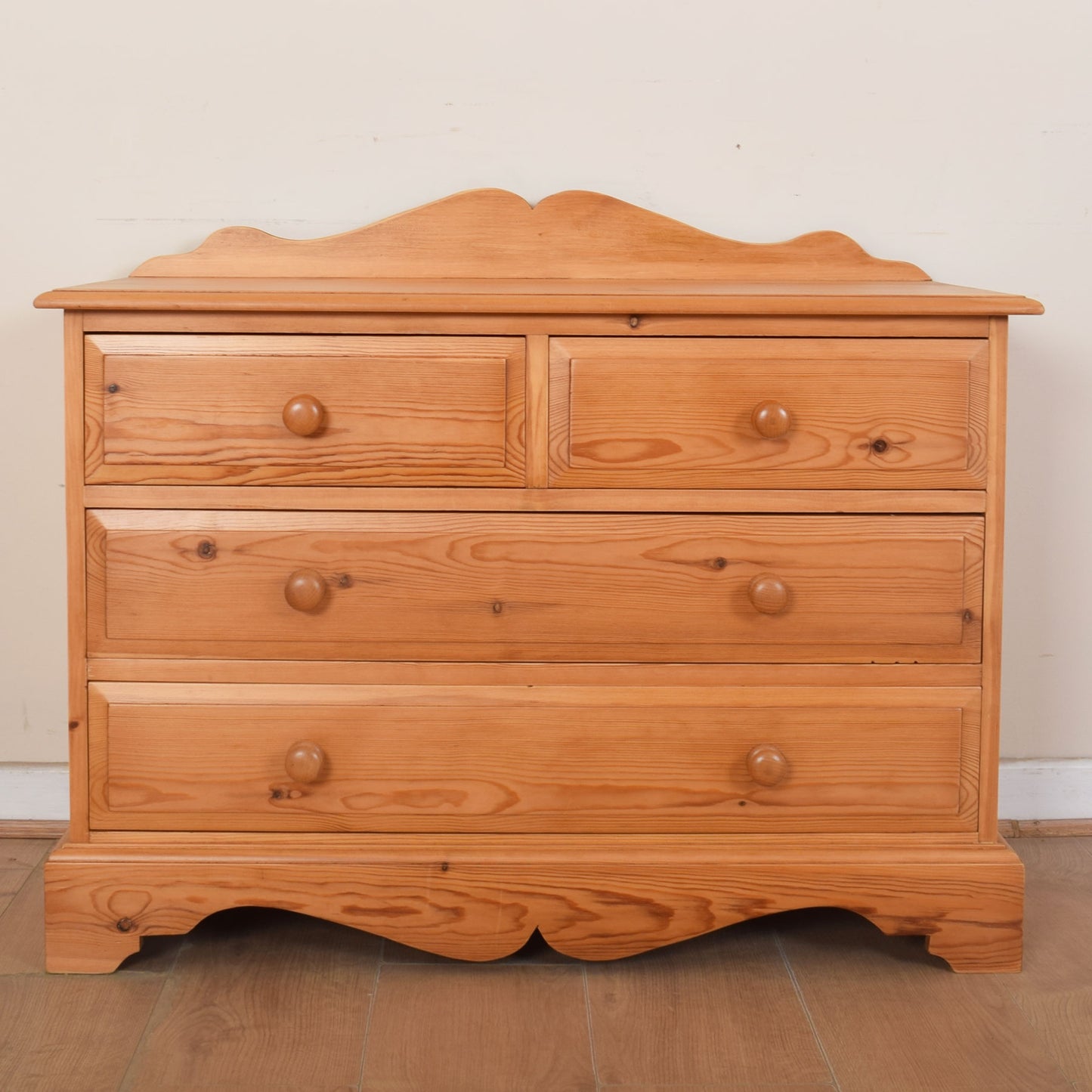 Low Pine Chest Of Drawers