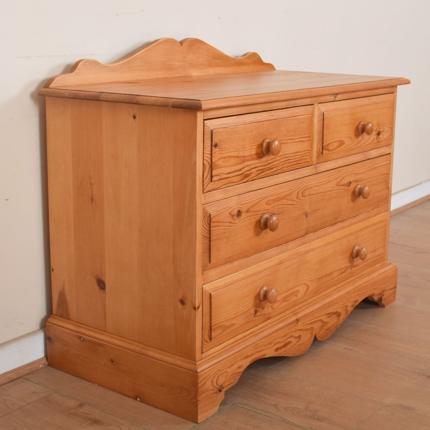 Low Pine Chest Of Drawers