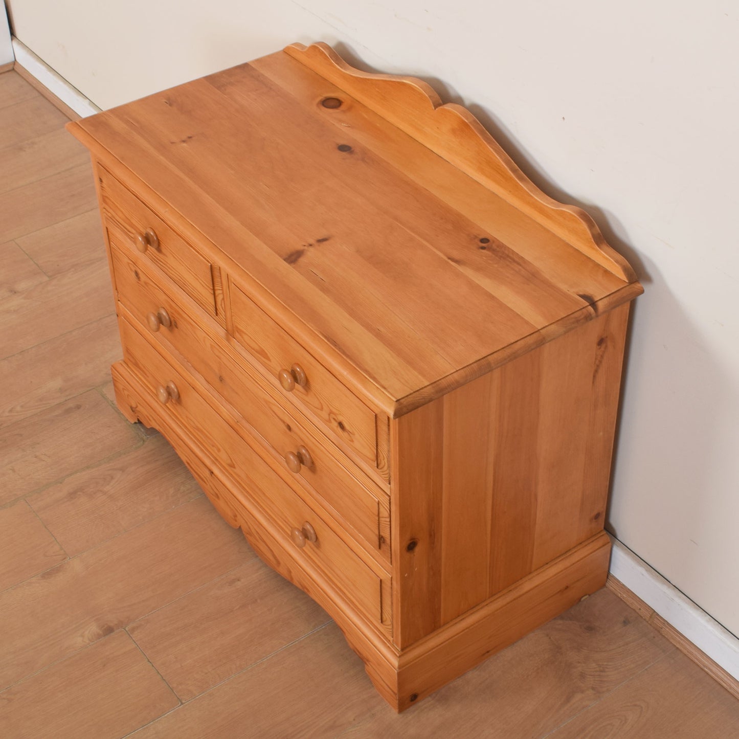 Low Pine Chest Of Drawers
