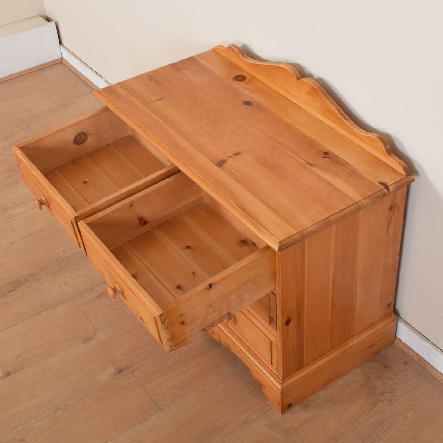 Low Pine Chest Of Drawers